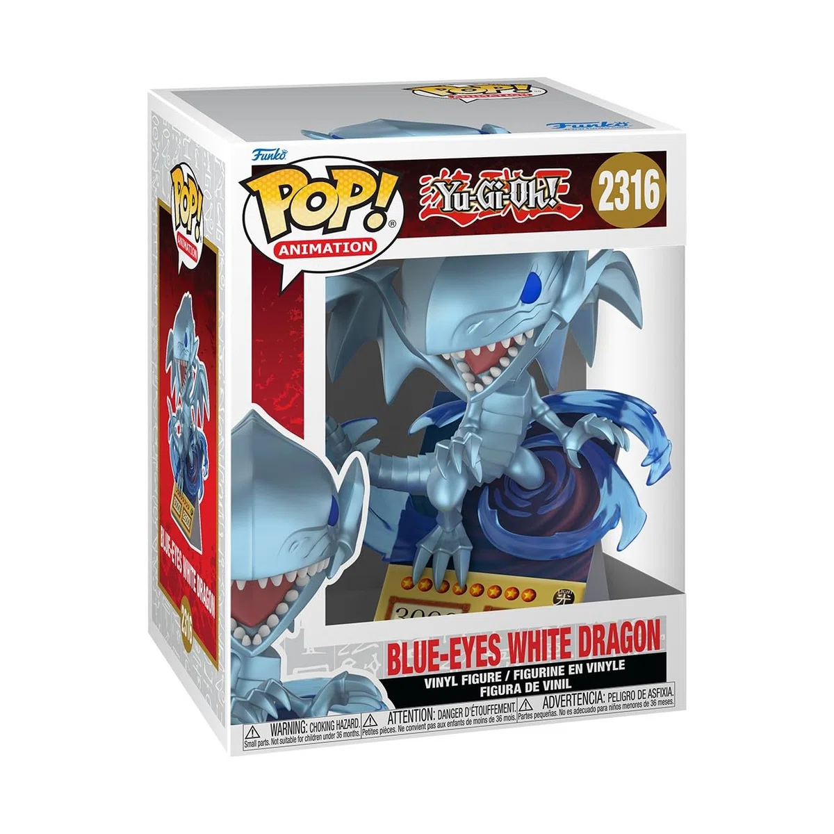 Funko POP! Premium: Yu-Gi-Oh! - Blue Eyes White Dragon - Card - Figura in vinile da collezione - Idea regalo - Prodotto ufficiale - Giocattoli per bambini e adulti