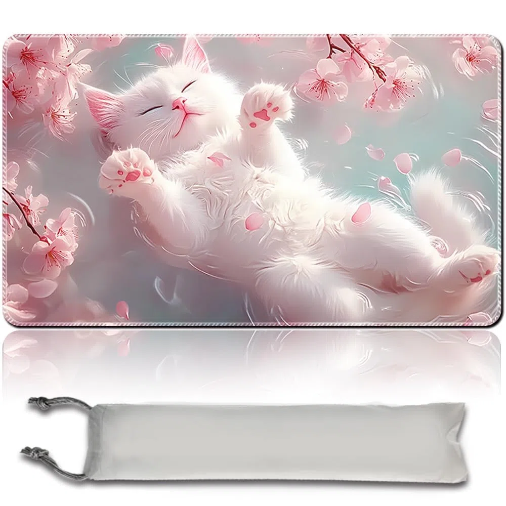 MTG PlayMat, 60 x 35 cm TCG PlayMat Stitched Edges Trading Card Game Play Mats with Storage Bag Smooth Rubber Surface Fighting Play Mat (MTG Set 40-7, No Zone)