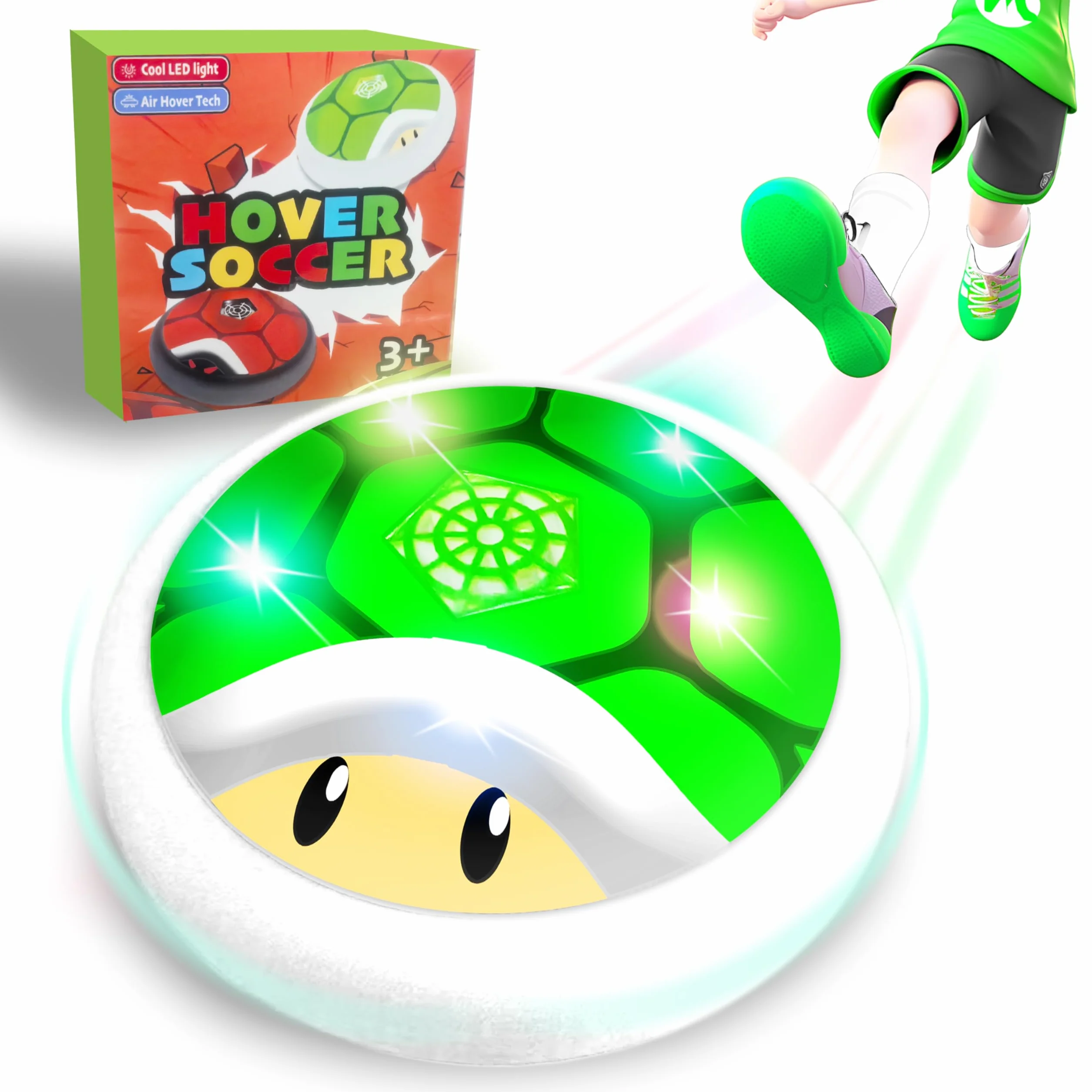 Pallone Calcio Fluttuante con Luci LED, Calcio Giocattoli Bambini 3 4 5 6 7 8-12 Anni, Giochi per Interno/Esterno, Palla Regalo Bambino Bambina 4 5 6 7 8 Anni, Regali di Natale per Bambini