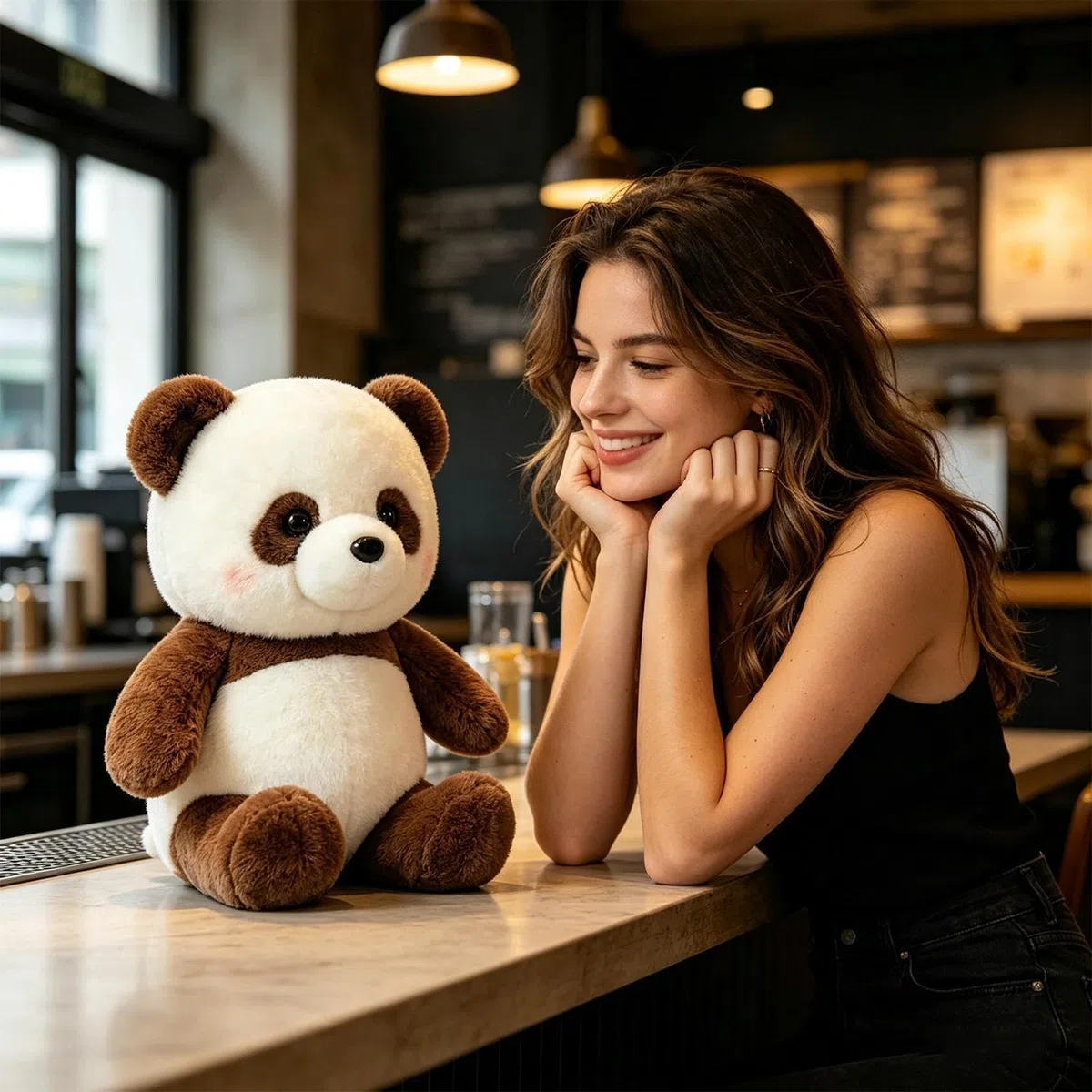 Generico Peluche Che Corre, Peluche Panda Corsa, Cuscino di Animali Morbido e Soffice, Bambola da Collezione Panda Che Corre, Pandas Ches Corrono Morbido Giocattolo per Uomini e Donne