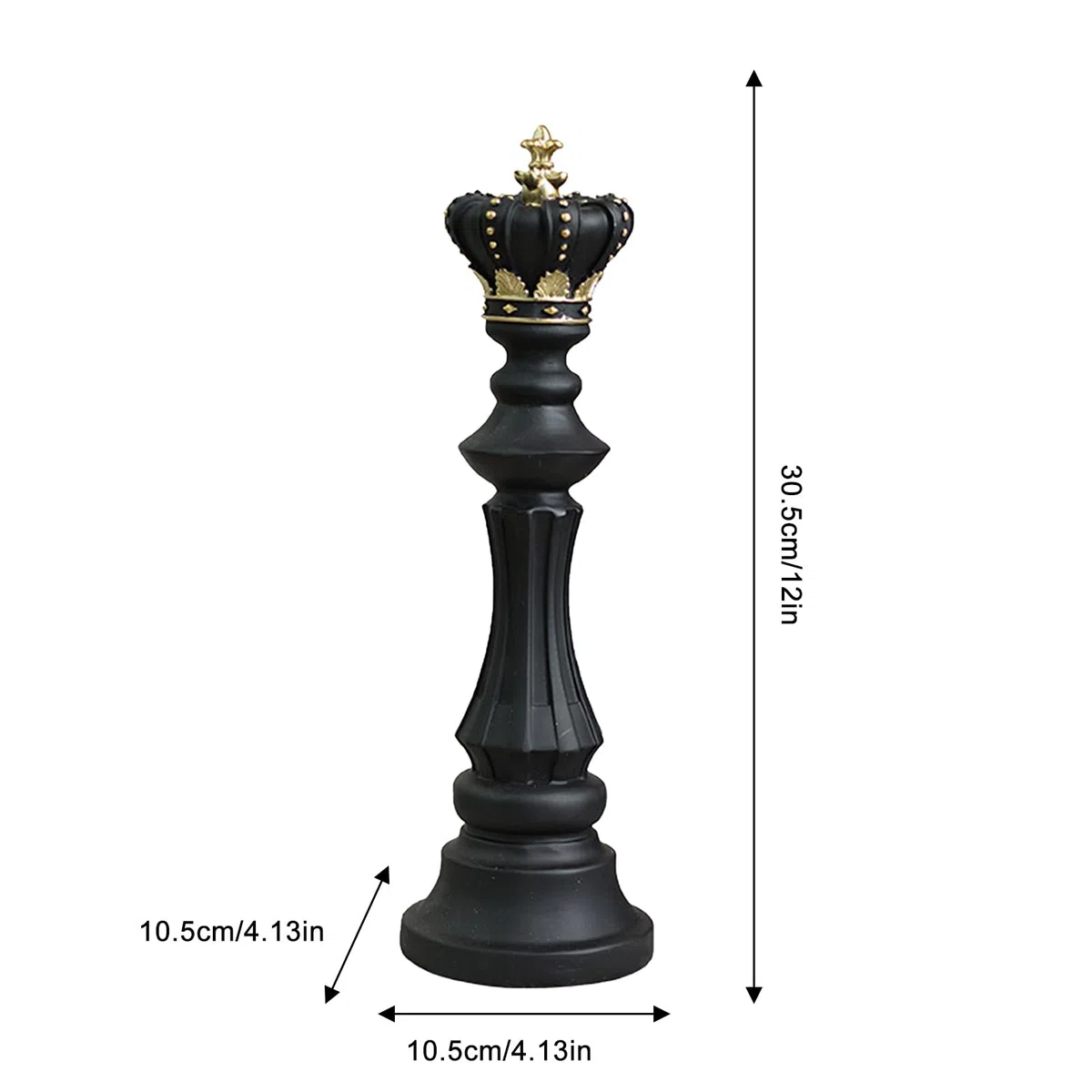Pezzo Decorativo Per Statua Di Scacchi - Statuette In Resina Del Re Regina, Scultura Artistica Su Tavola | Accento Da Tavolo Da Collezione, Ornamento Di Gioco Strategico, Elegante Esposizione Artigian