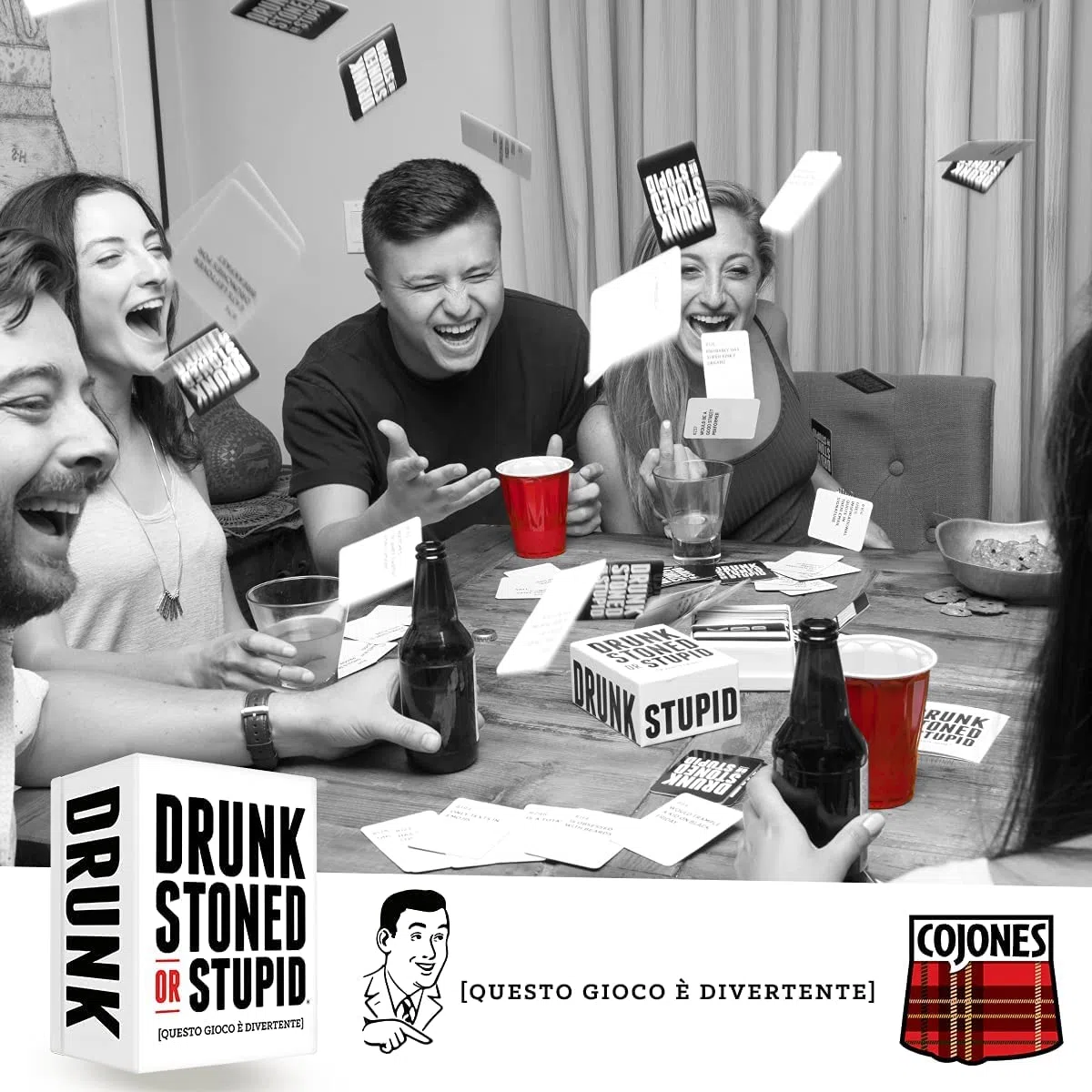 Asmodee - Drunk, Stoned or Stupid - Gioco di Carte, Party Game, Vietato ai Minori di Anni 18, Edizione in Italiano