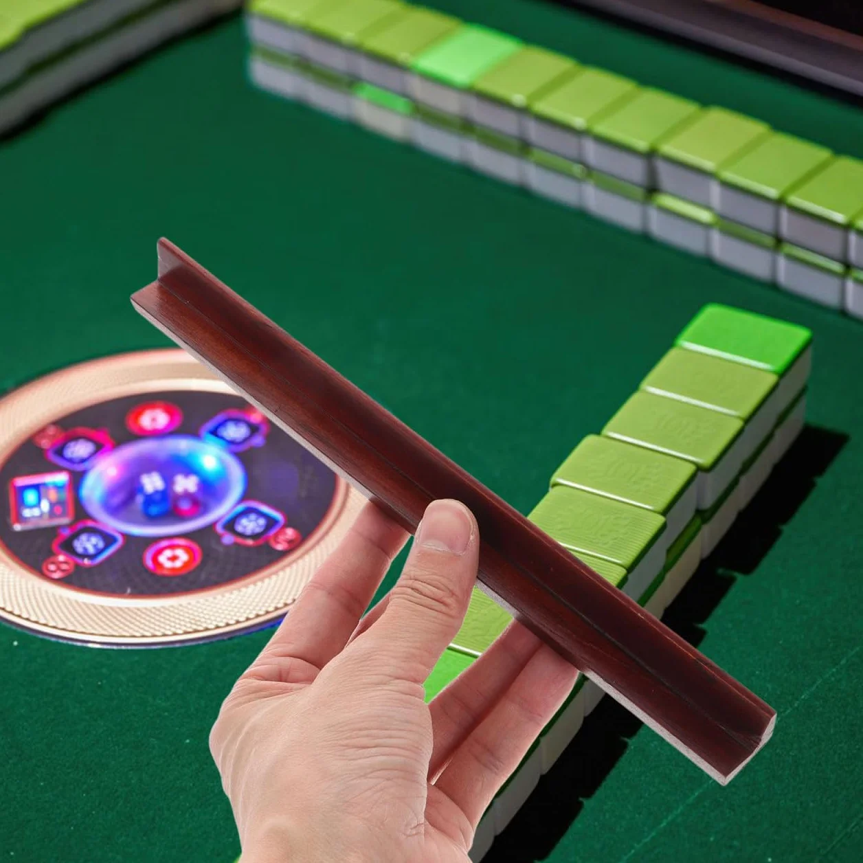 PRETYZOOM Righello Mini Mahjong in Legno per Piastrelle Mahjong Americano 9,06x0,79x0,71 in, Antiscivolo & Preciso per Organizzazione Rapida delle Tessere, per Viaggi, Giochi da Tavolo e Famiglia
