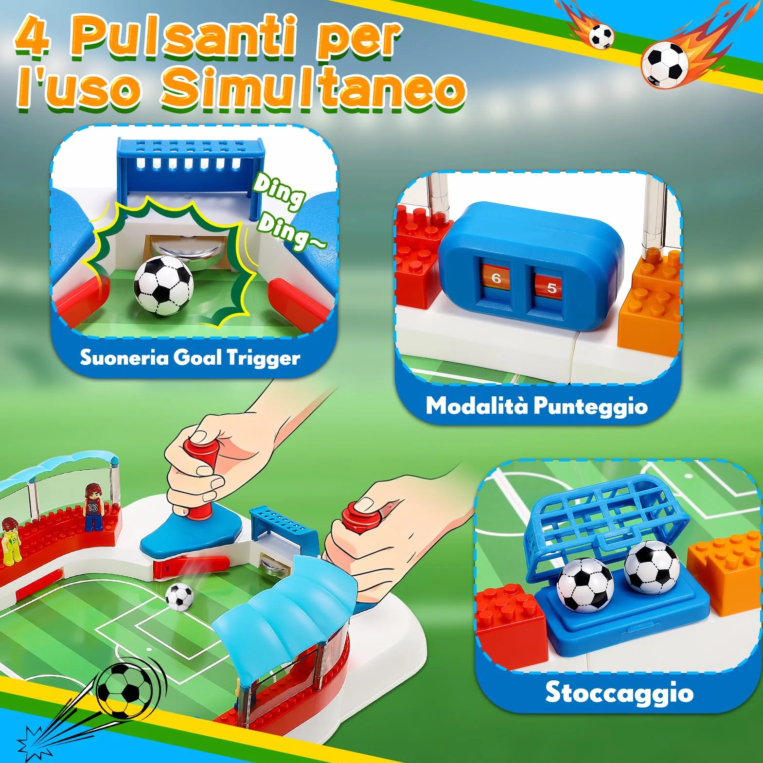 Calcio Balilla Bambini Adulti - Giochi da Tavolo Interattivi in Famiglia