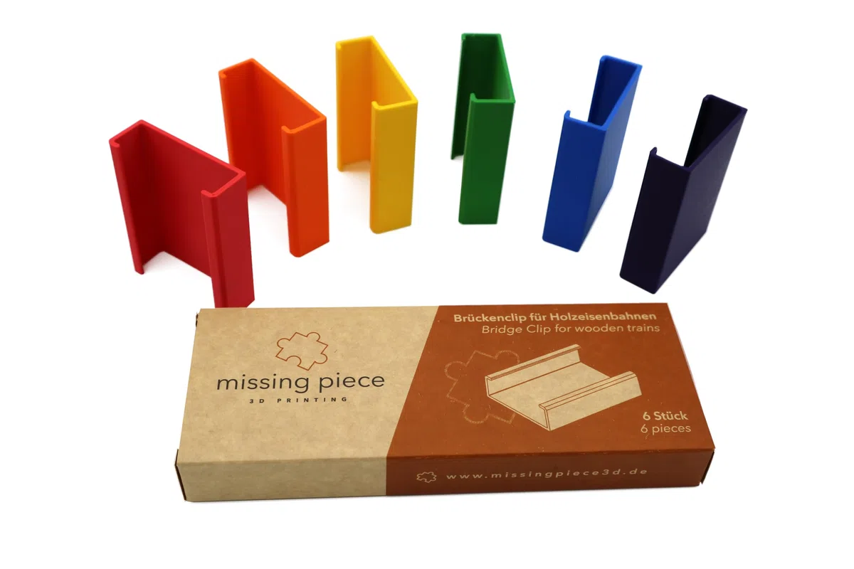 missing piece - Clip per ponte per ferrovia in legno (6 pezzi)