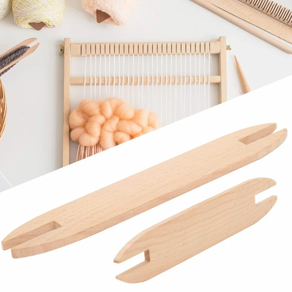 2 pezzi navetta per tessitura in legno, kit di strumenti per tessitura fai-da-te, navette in legno per tessitura bastoncini per artigianato a maglia fai-da-te