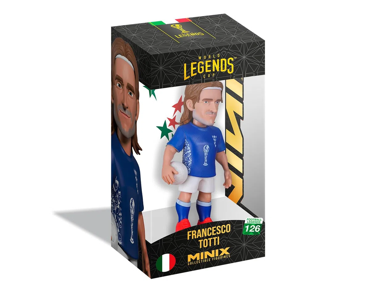 MINIX - Football Legends - Coppa del Mondo di Leggende #126 - Italia - Totti - Personaggio da collezione 12 cm
