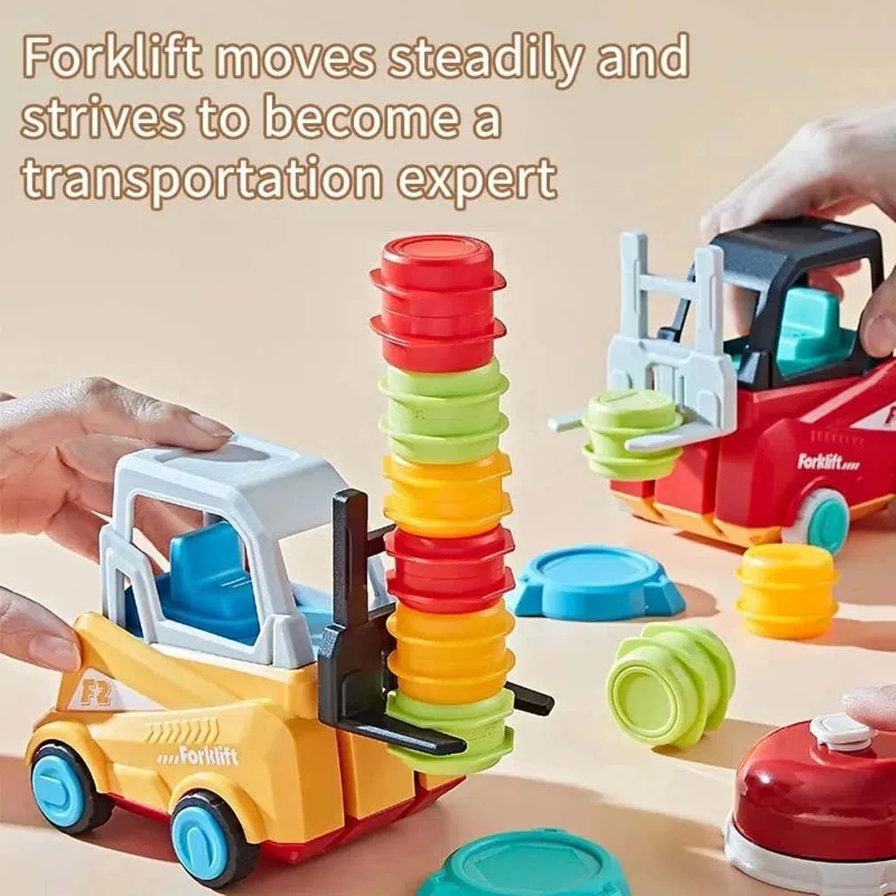 Engineer Forklift Trasporto Game, Ingegnere Carrello elevatore Gioco di Trasporto, Bambini Ingegneria Truck Carrello elevatore Pressa Pala Giocattolo Auto Tuta Istruzione Accatastamento