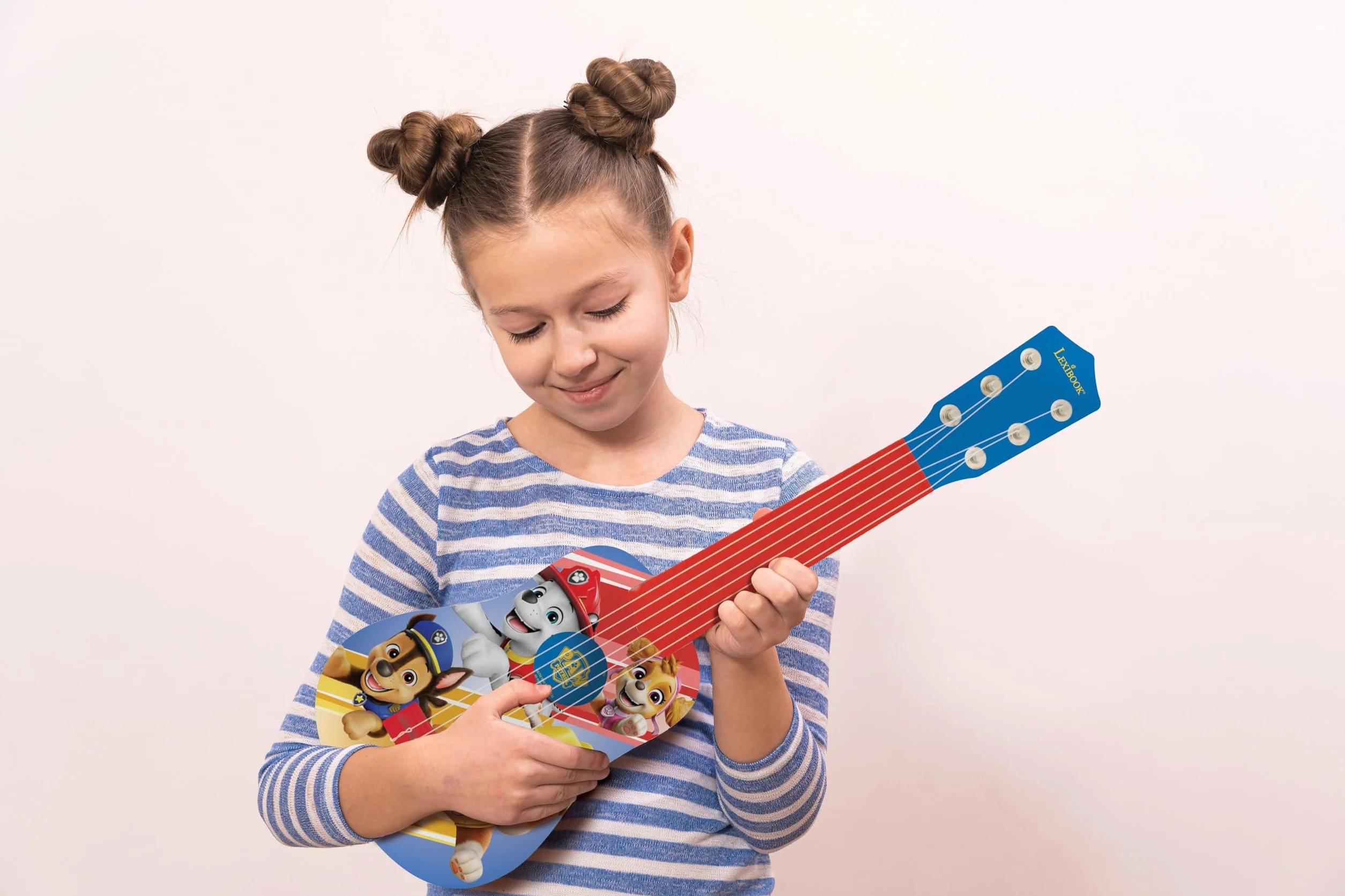 Lexibook Paw Patrol La Squadra dei Cuccioli Chase La mia Prima Chitarra, 6 corde in nylon, 53 cm, guida inclusa, blu/rosso, K200PALXB