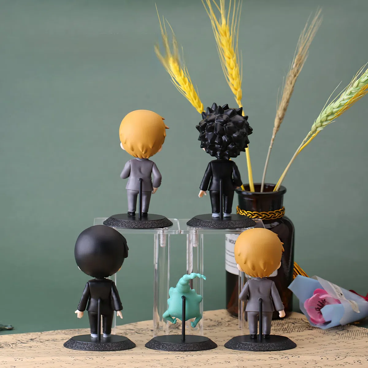 Mob Psycho 100 Figure, 10,9 cm Anime personaggi dei cartoni animati Statua da collezione Modello Figura Giocattoli Ornamenti per Fan Collezione Regali (5 pezzi)