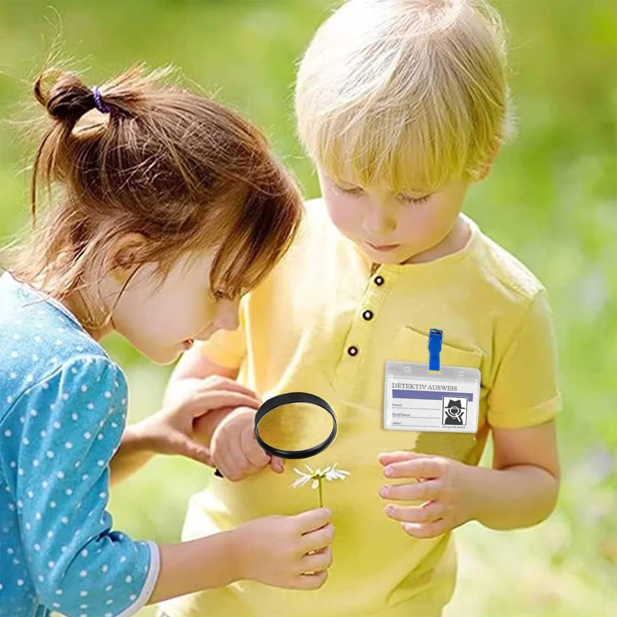 CONNECTION 12 Pezzi Lente di Ingrandimento per Lettura con Badge Detective e Clip Design Ergonomico Ideale per Esplorazioni Lettura Mappe, Analisi di Oggetti e Giochi di Ruolo Investigativi per Adulti