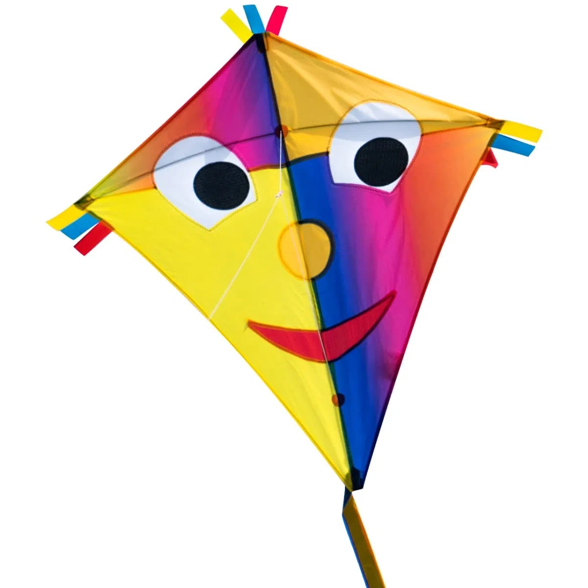 CIM Happy Eddy - Drago singolo per bambini dai 3 anni in su, 65 x 72 cm, con filo da 80 m e coda di fiocco