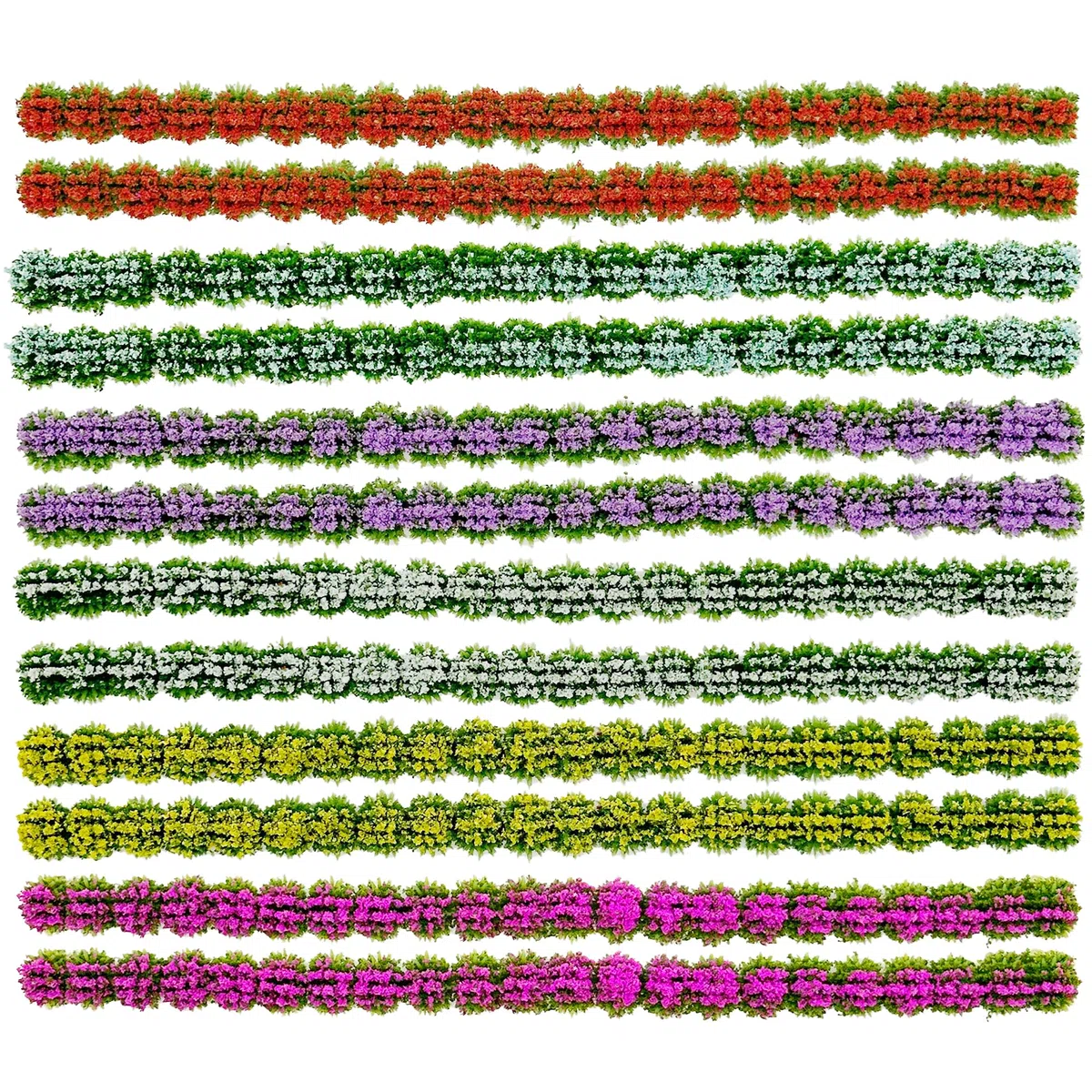12 Shrub Flower Cluster, Ciuffo D'erba Statico, Modello a Grappolo di Fiori, Terrain Model Kit per Modellismo Ferroviario Architettura Diorama Paesaggio Fai Da Te