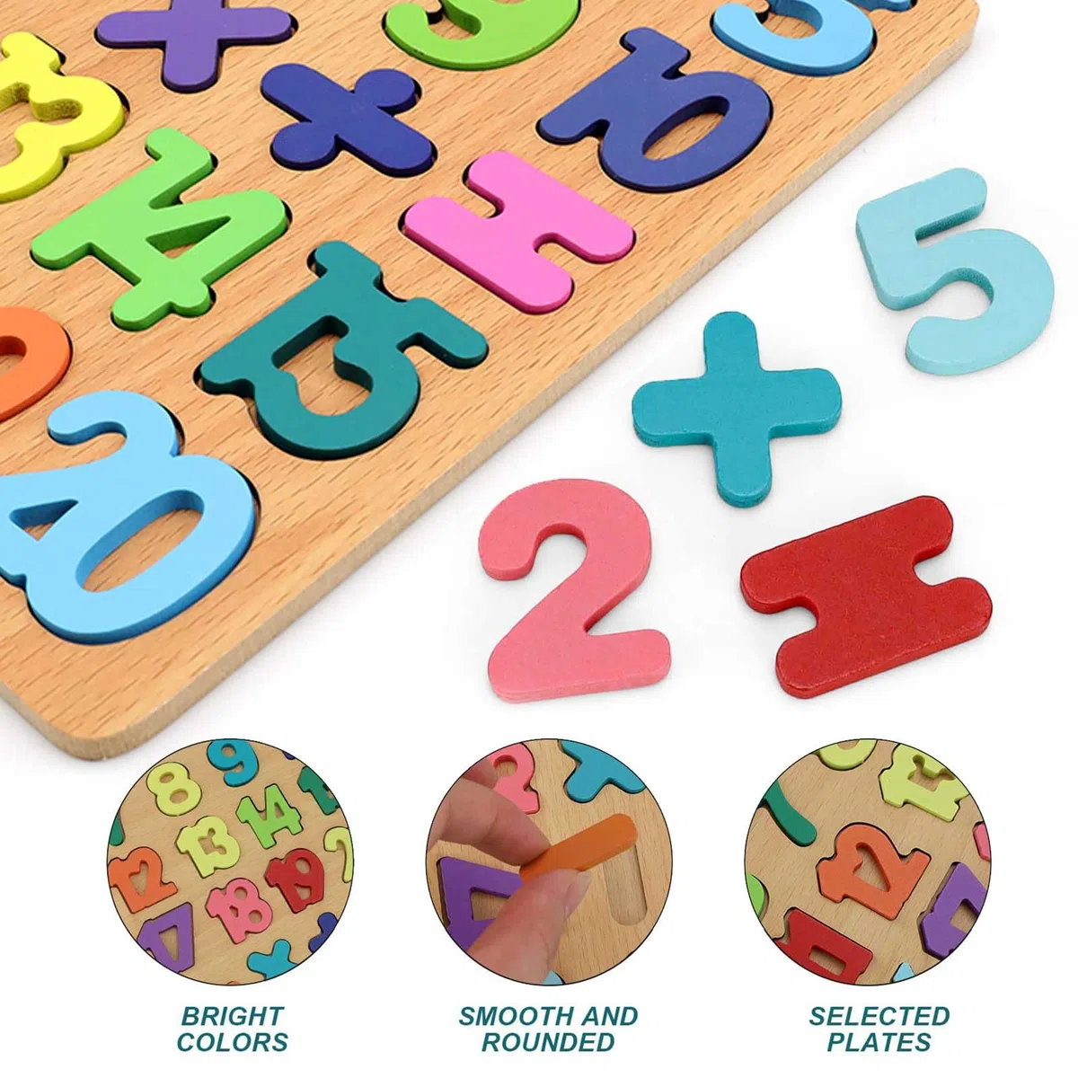 Lettere in Legno Alfabeto Bambini, 2 Pezzi Giochi in Legno, ABC Puzzle in Legno per Bambini 1-3 Anni