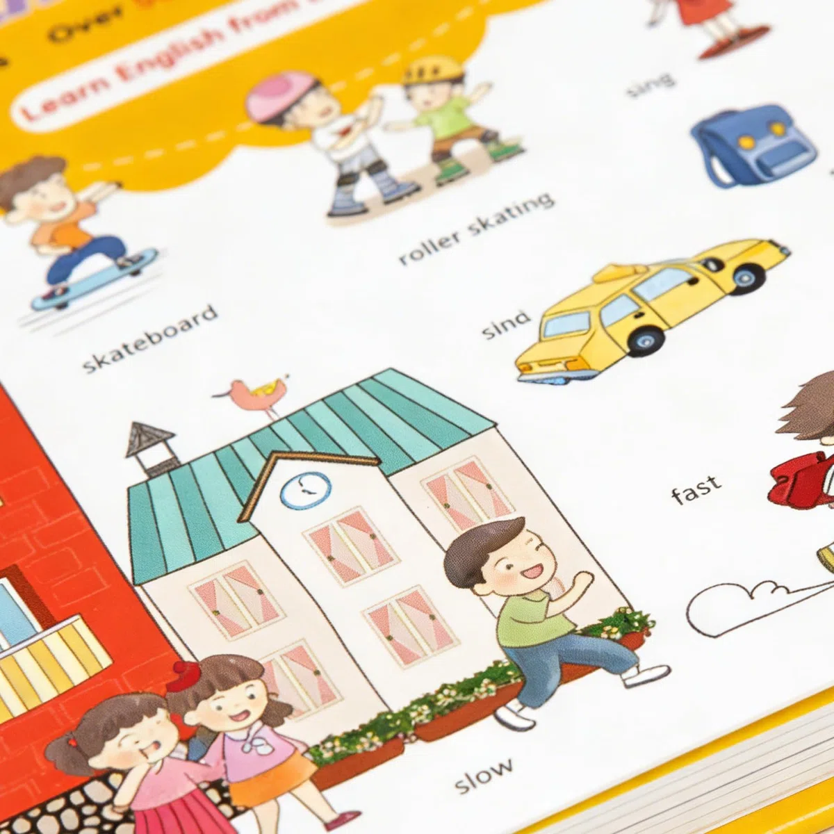 Generico English Words Sound Books - Gioco Di Lettura Di Oltre 500 Parole | Libri Di Apprendimento Elettrici Interattivi Di Oltre 500 Parole | Per La Scuola 'infanzia, La Biblioteca 'asilo, La
