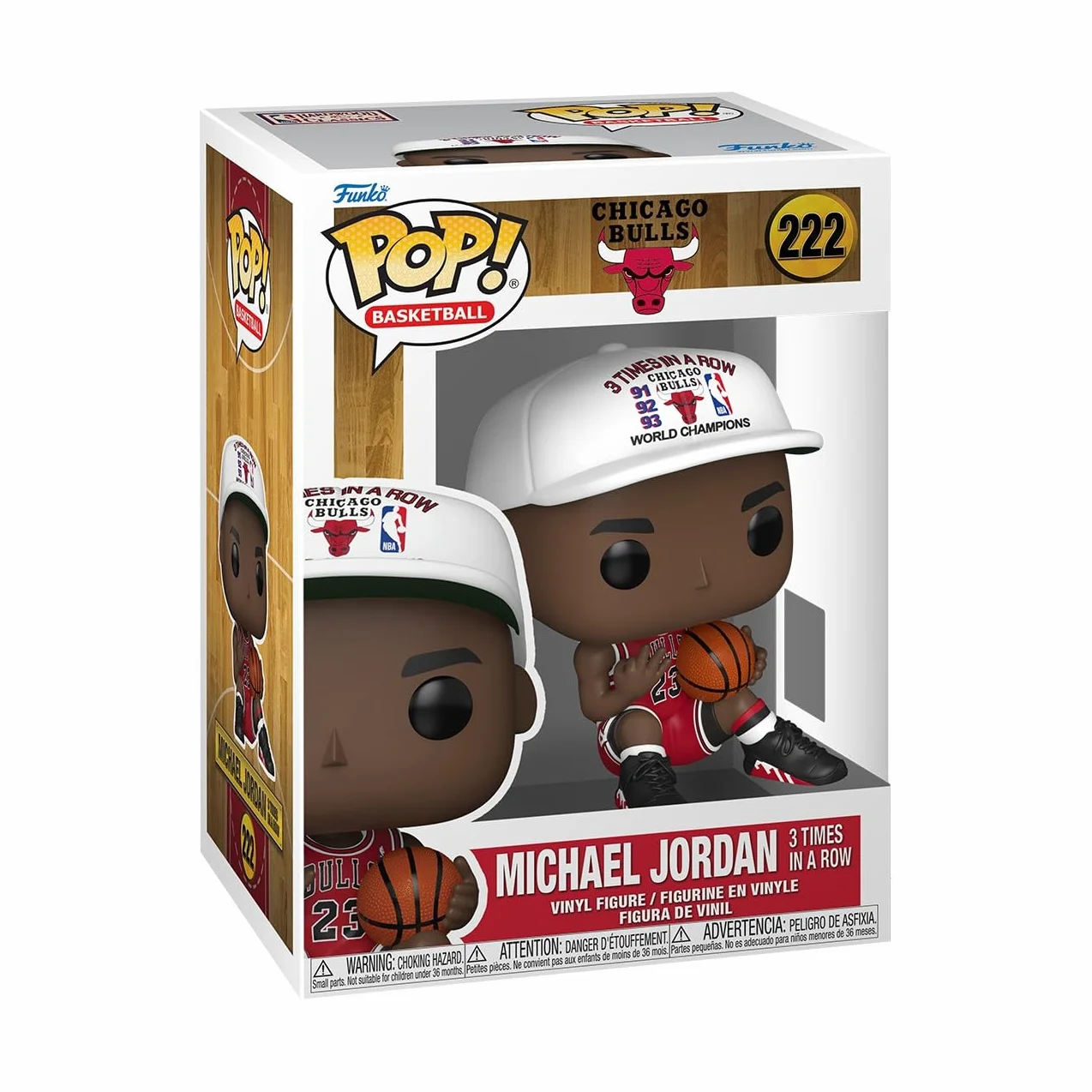 Funko POP! NBA: Chicago Bulls - Michael Jordan - 3 in a Row - Figura in vinile da collezione - Idea regalo - Prodotto ufficiale - Giocattoli per bambini e adulti - Modello di figura per collezionisti