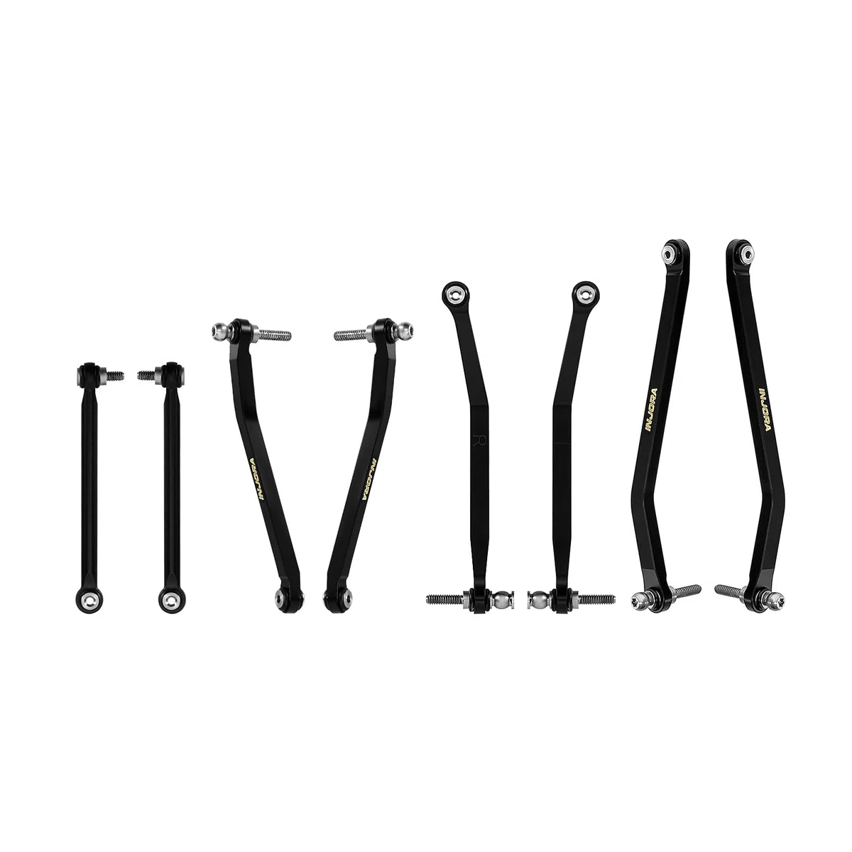 INJORA Collegamenti Telaio Alte Sfalde in Ottone con Rivestimento Nero per 1/30 Axial SCX30
