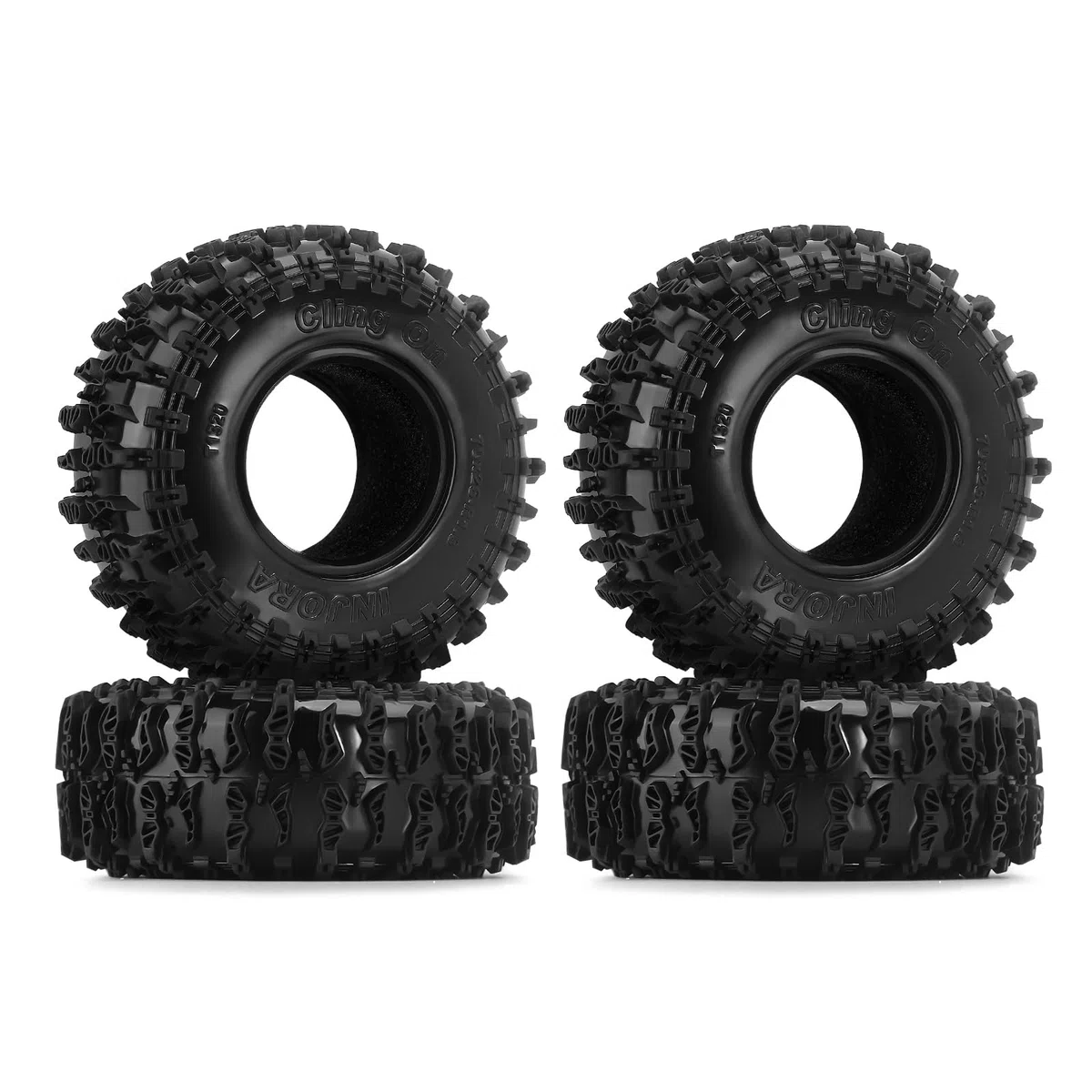 INJORA Pneumatici da 1.3" - Pneumatici S5 Cling On 70 * 26mm per SCX24 TRX4M AX24 1/18 1/24 Micro Crawler, T1320