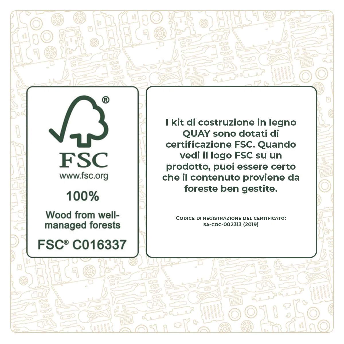 Quay Veliero Woodcraft Kit di Costruzione FSC