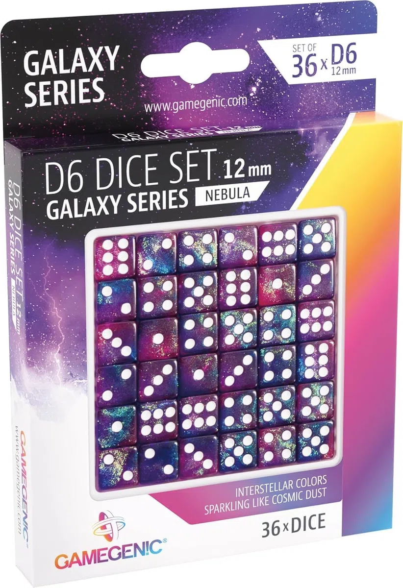 Set di dadi 6 lati Nebula 12 mm (36 pezzi)