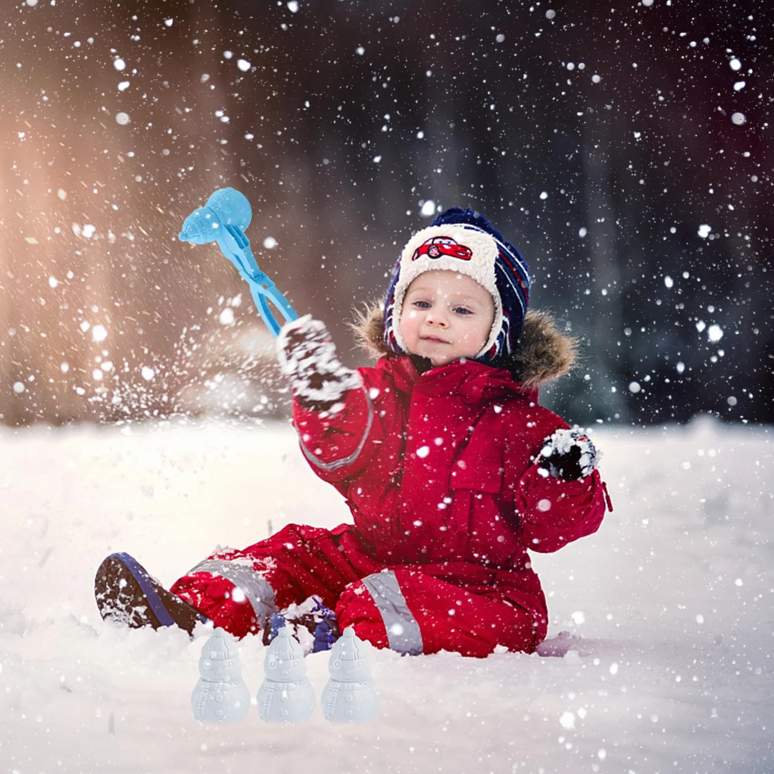 Booaee 5 stampi per palle di neve, per bambini, ragazzi, ragazze, estate, inverno, divertimento