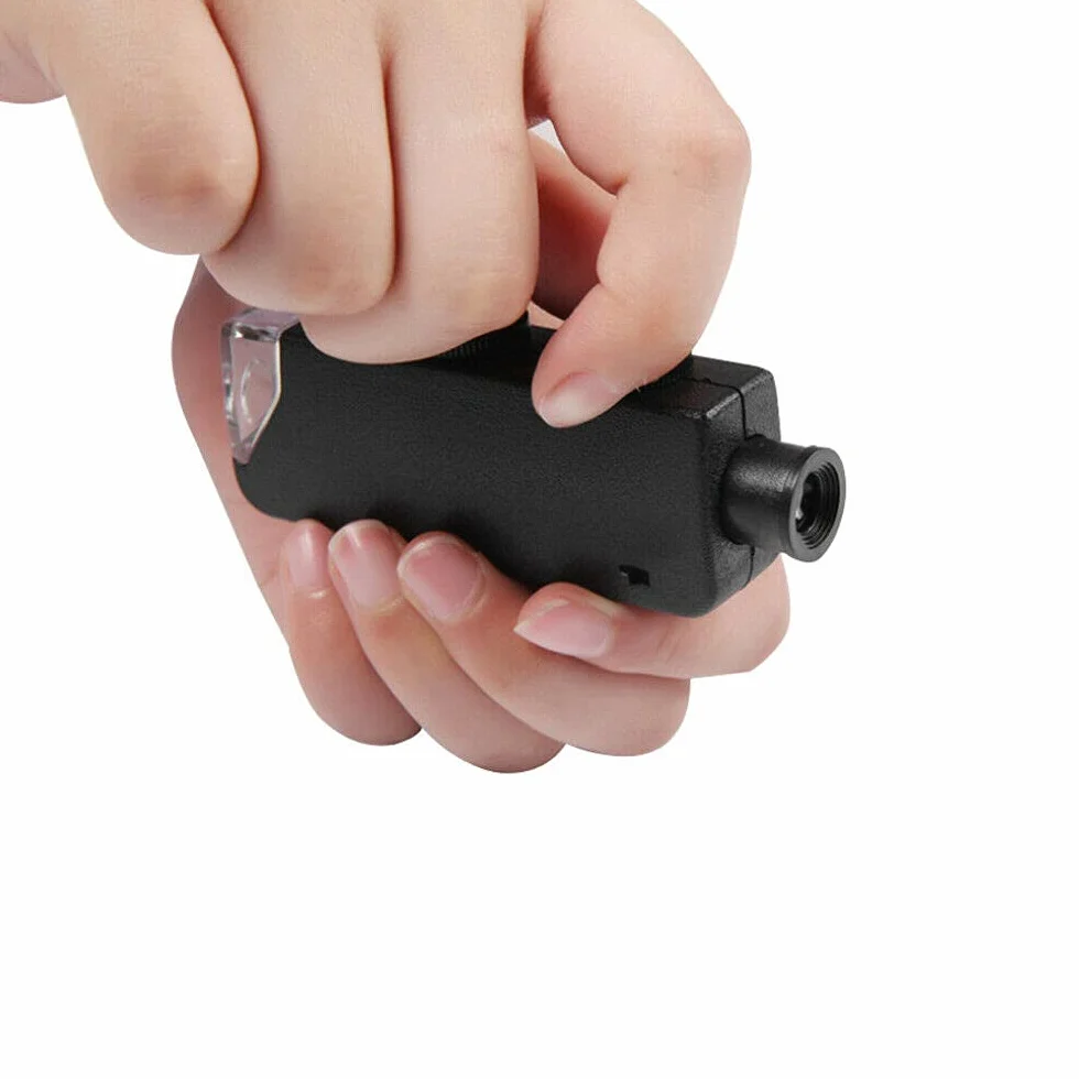 Mini microscopio illuminato a LED da 60X - 100X, lente d'ingrandimento per gioielli, monete, gemme, francobolli, orologi, rocce