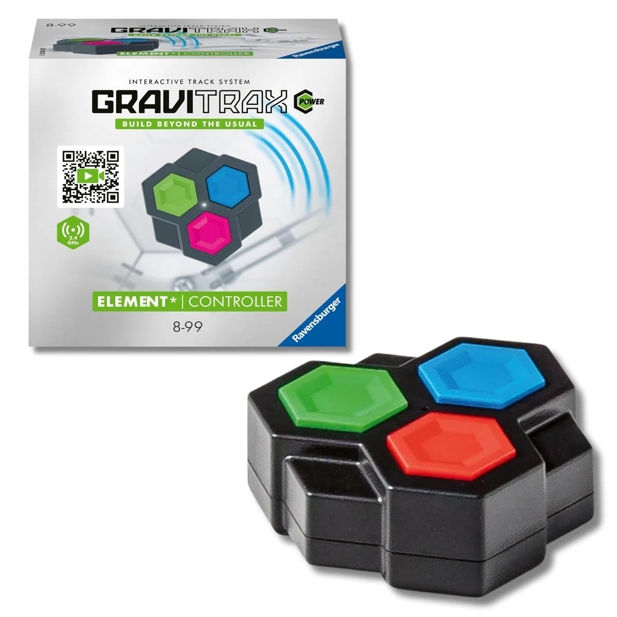 Ravensburger - GraviTrax Power Element Controller: Controlla elementi con pulsante, Accessorio pista biglie, Gioco STEM 8+ anni e adulti, Non giocabile da solo, Compatibile con tutti i GraviTrax