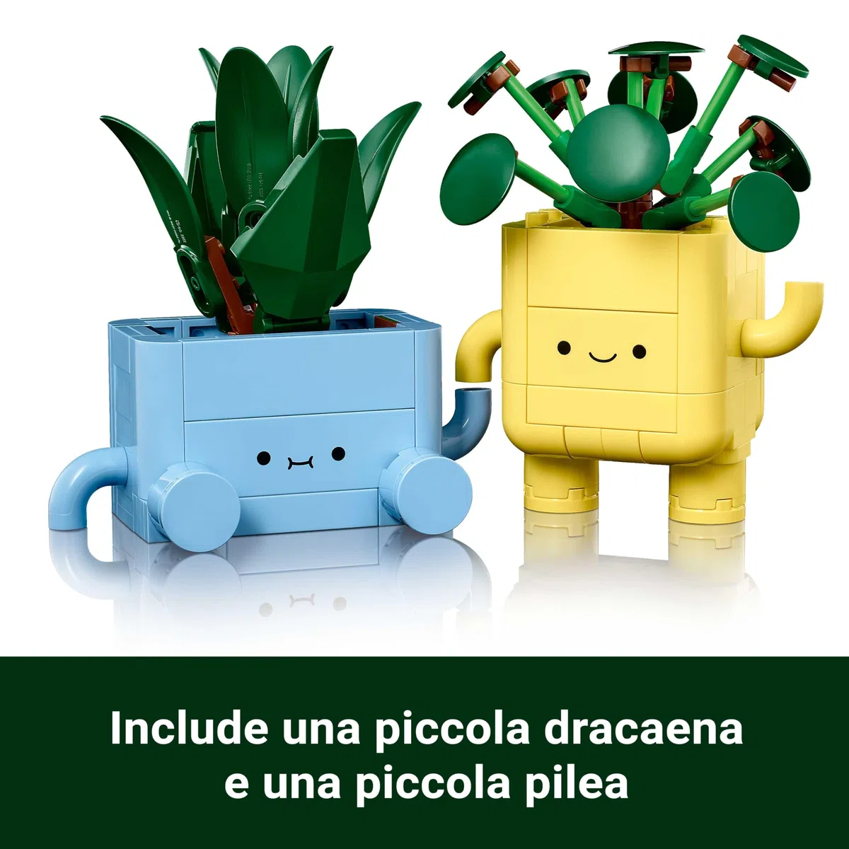 LEGO Botanicals Piantine Felici Giocattolo - Kit di Arti e Mestieri per Bambine con 2 Piante Artificiali, 2 Vasi di Fiori e Facce Intercambiabili - Regali per Ragazze da 9 Anni Fan della Natura 10349