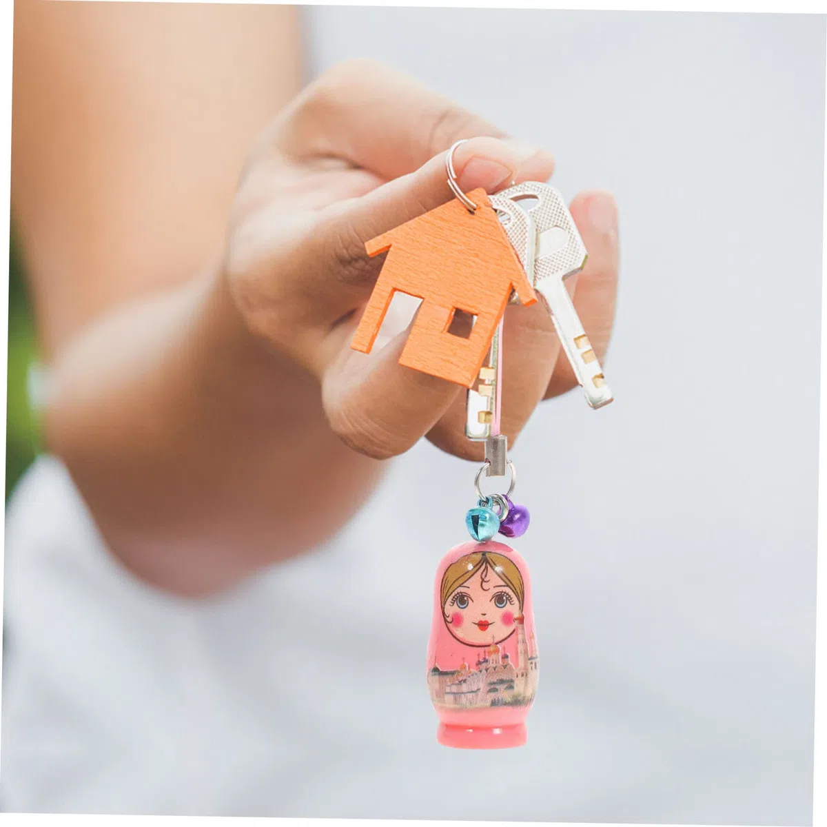 CALLARON Portachiavi Bambole Russe in Legno 24 Pezzi Set Creativo Portachiavi Matrioska Ciondolo Appeso per Chiavi e Accessori Cellulari Regalo Originale e Divertente Stili multipli