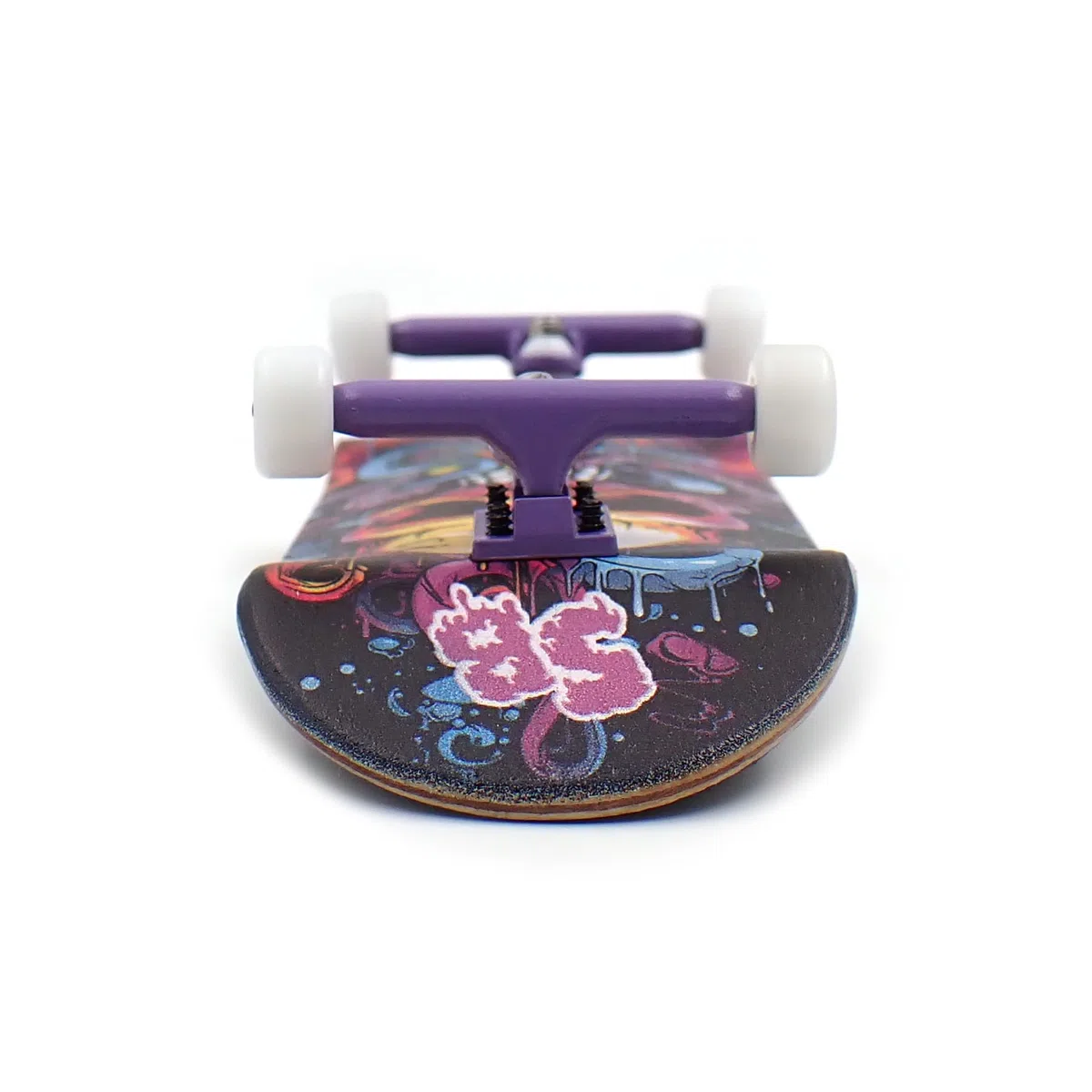 SPITBOARDS Set completo per fingerboard in legno, da 34 mm, set completo per assemblaggio, legno a 5 strati, per Trucks con scanalature di blocco, ruote CNC Bearing Wheels, Real Wear Graphics, Laser