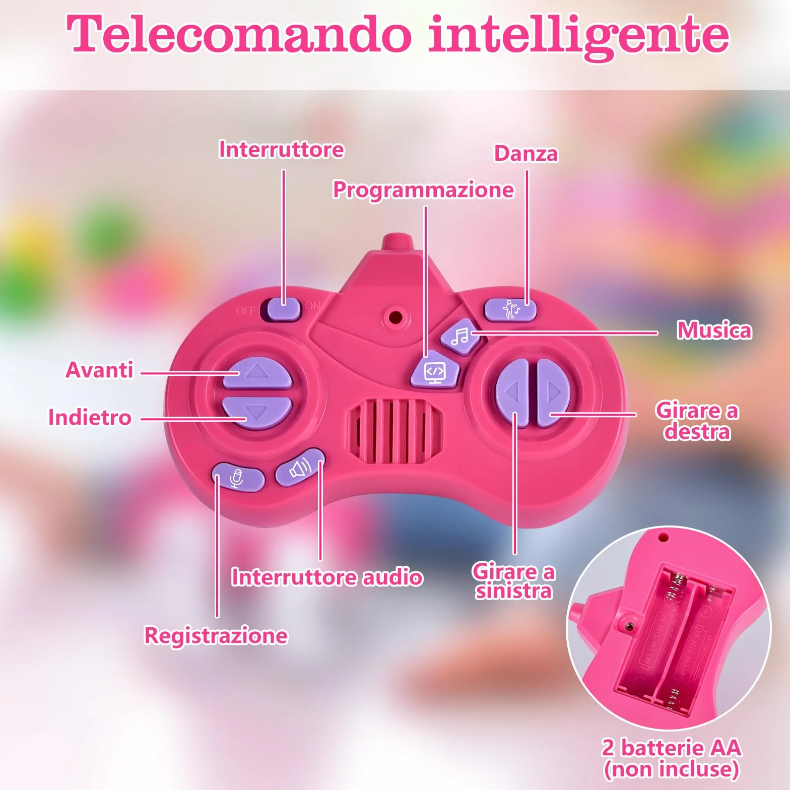 Joellfuner Unicorno Robot Giocattolo, Unicorno Bambina Regalo con Telecomandato, Robot Interattivo Touch Programmabile Danzante Musica Funzioni, Regalo per Bambini
