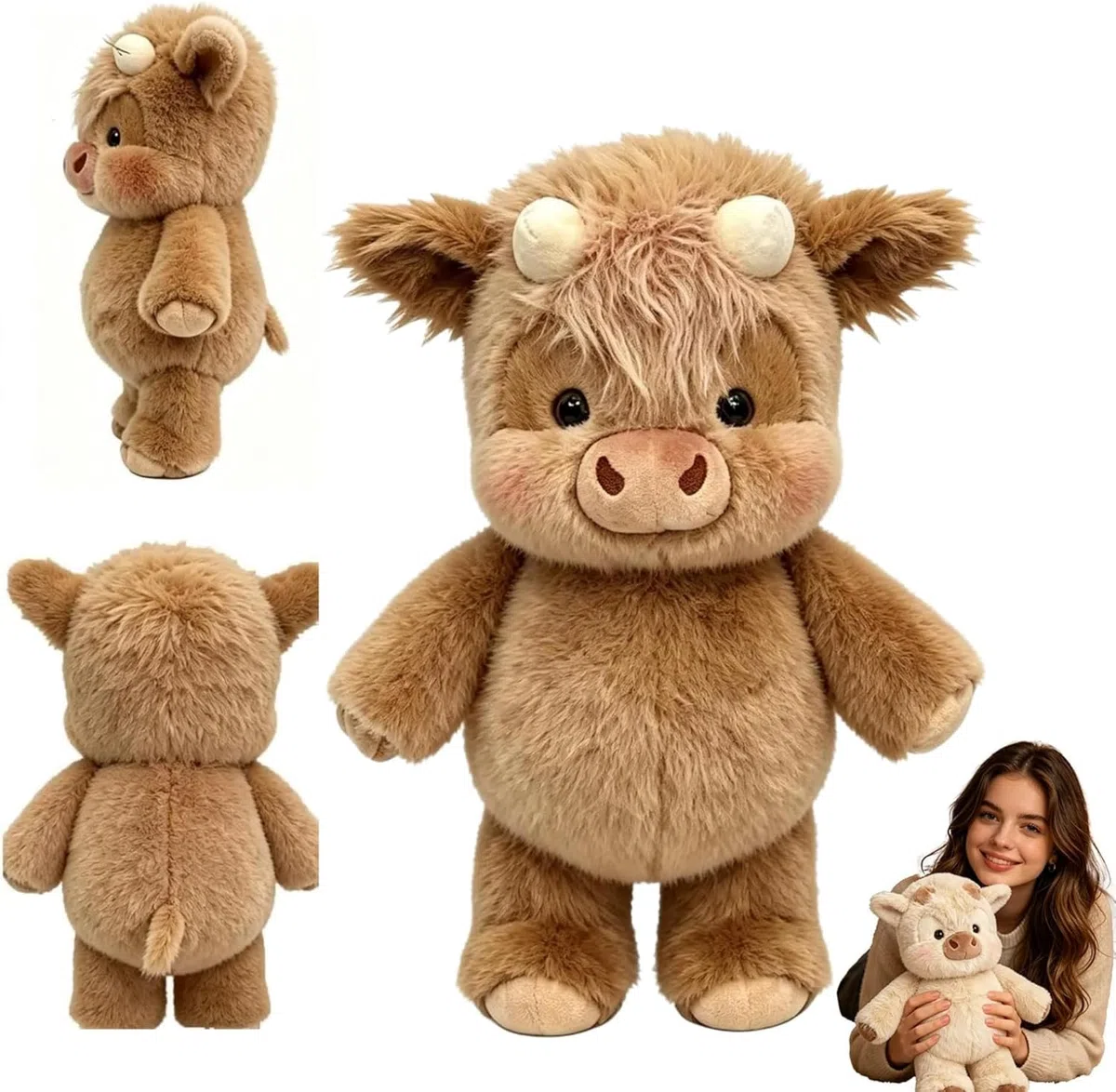 Peluche Che Corre, Nuovo Running Plushie, 45 Cm, Morbido Giocattolo, Animale Di Peluche Per Uomini, Donne (Marrone)