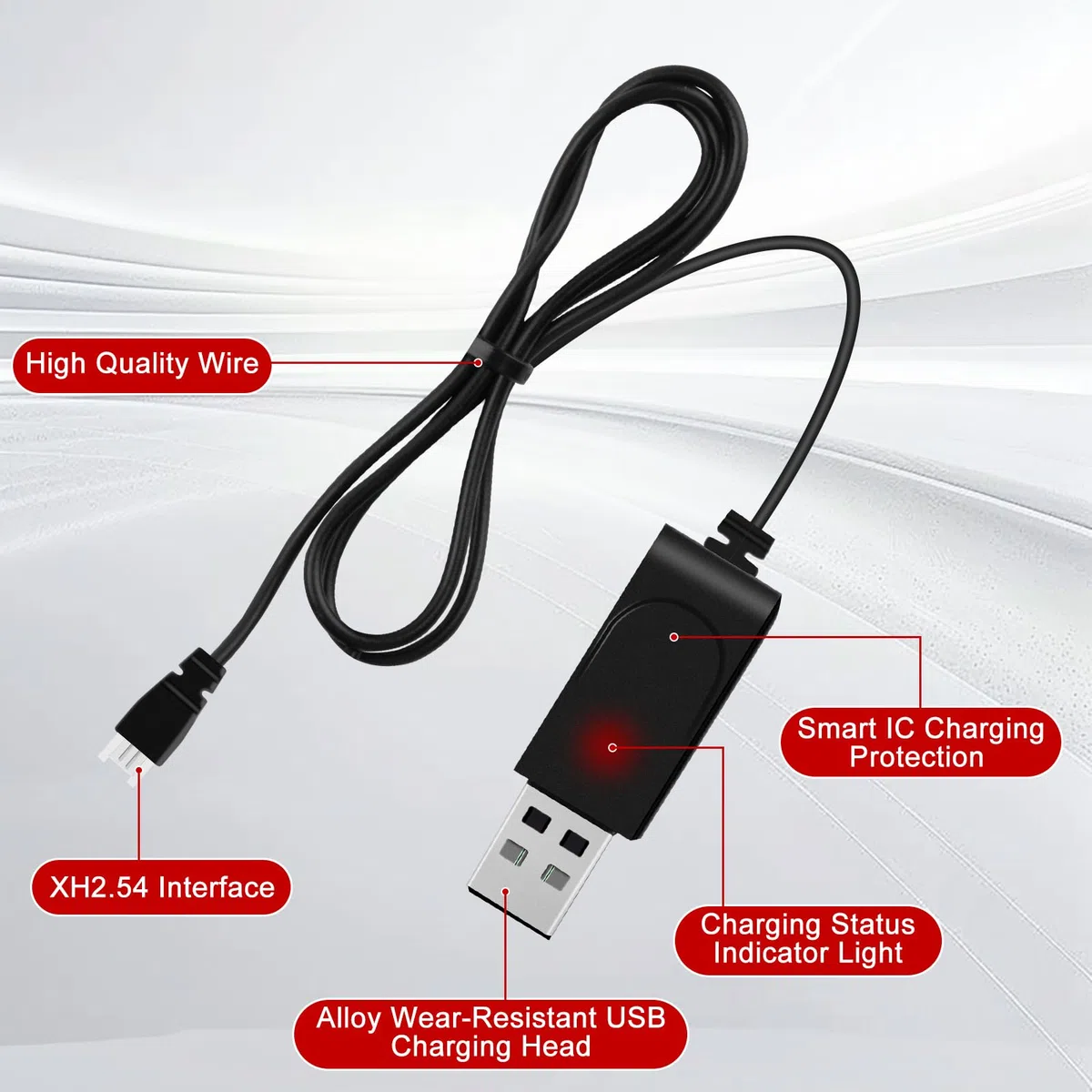 4 Pezzi di Batteria Lipo da 3.7 V, 300 mAh Batterie Lipo, per Aereo RC Elicottero Drone Tutti i Modelli e Giocattoli (37 x 20 x 8 mm, XH2.54 Connettore)