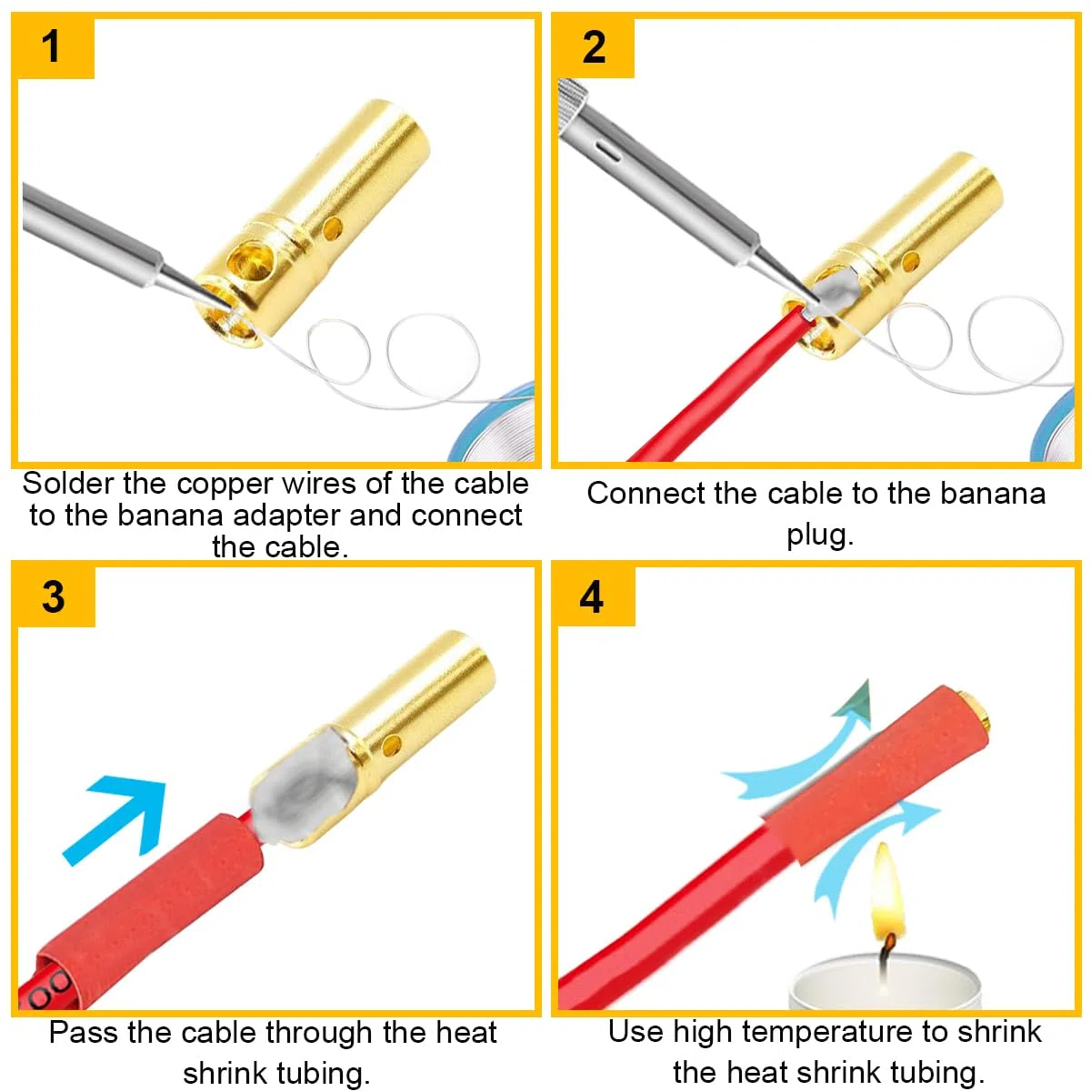 60 pezzi Connettore a banana da 3,5 mm Adattatore per connettore a banana da 3,5 mm maschio-femmina, per modelli RC, batterie Lipo RC, motori ESC