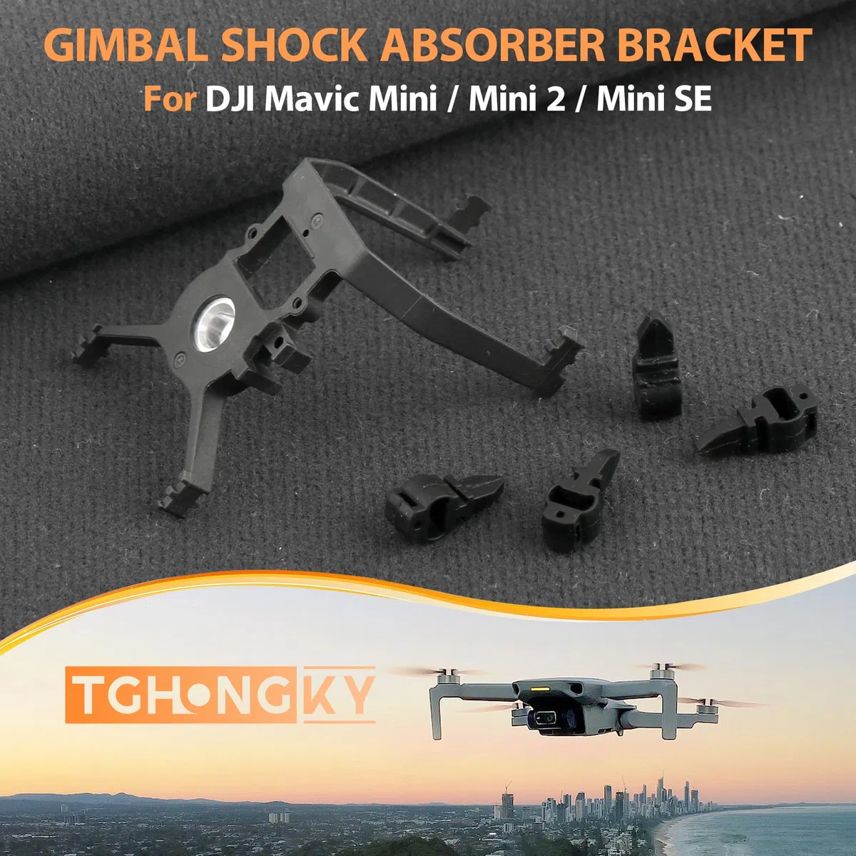 Supporto Ammortizzatore cardanico Antiurto Compatibile con DJI Mini 2/SE/mini Staffa Di Assorbimento Delle Vibrazioni del Giunto Cardanico con Strumenti