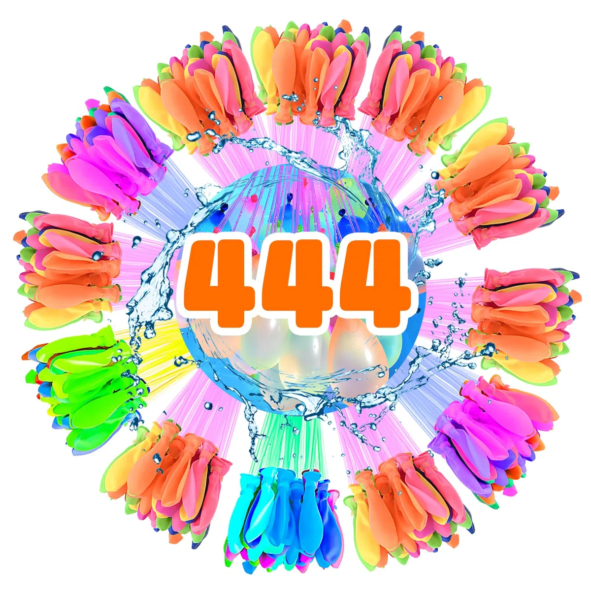 Palloncini d'Acqua, Colorato Bombe Dacqua Palloncini, Palloncini D'acqua Autosigillanti a Riempimento Rapido, con accessori per riempimento da rubinetto, Palloncini Acqua Riutilizzabili per Bambini