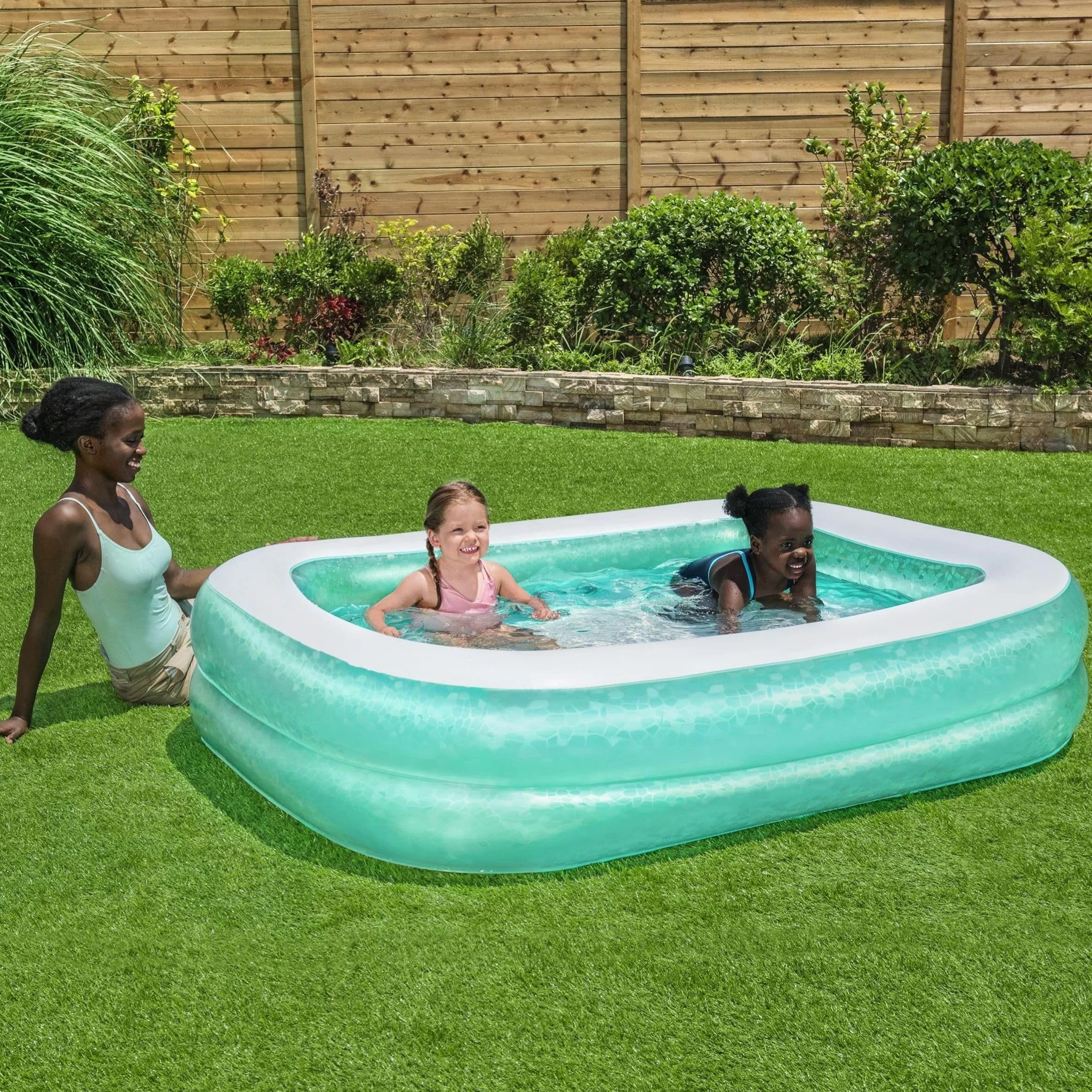 Bestway 54005-2 Piscina rettangolare per bambini Acquamarina da 2 metri