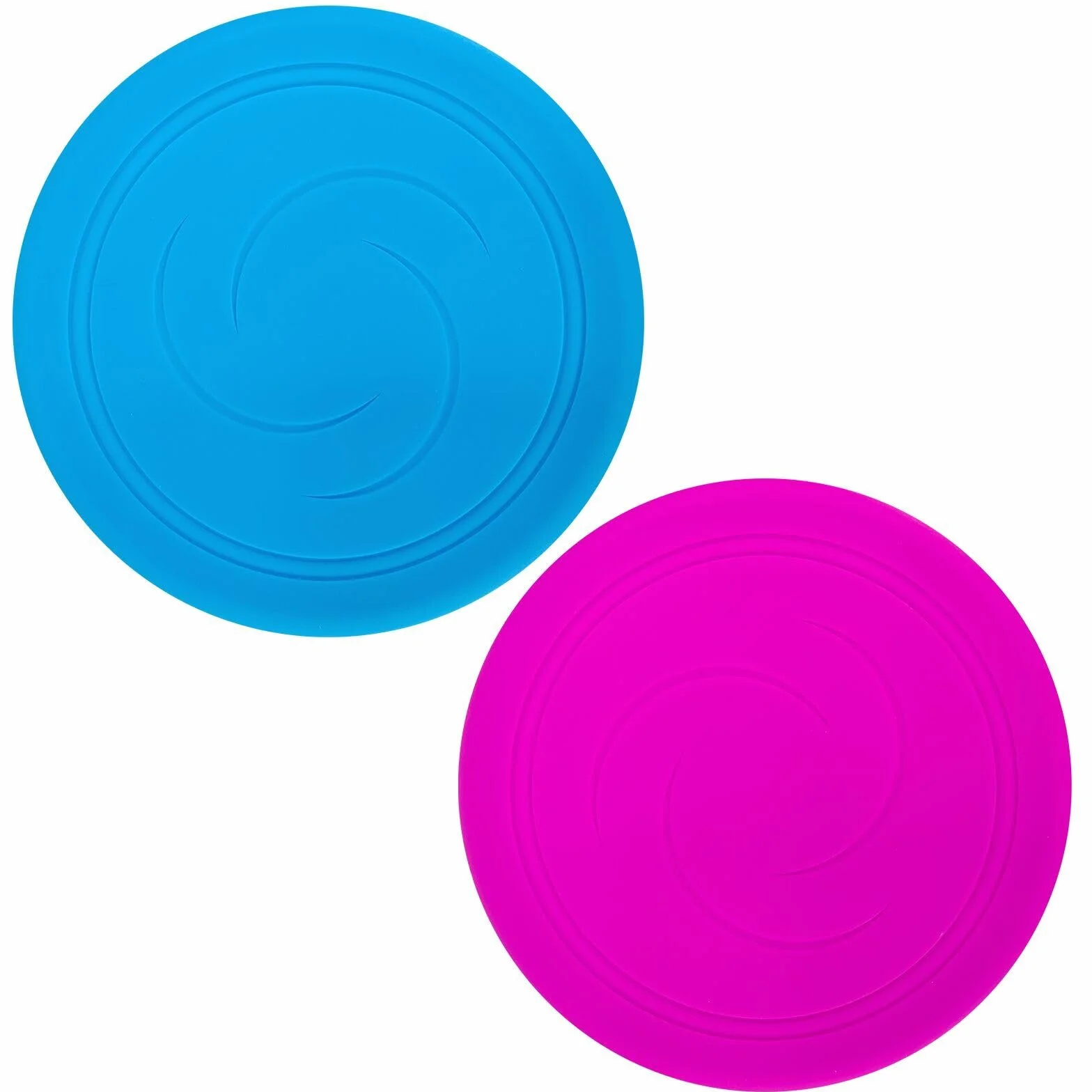 EQLEF Il dischetto di Volo del Flying disks Non Fa Scivolare i Giocattoli del Silicone Molle del Bambino Tempo di Kid Sport all'aperto 2 pc (Rosso e Blu)