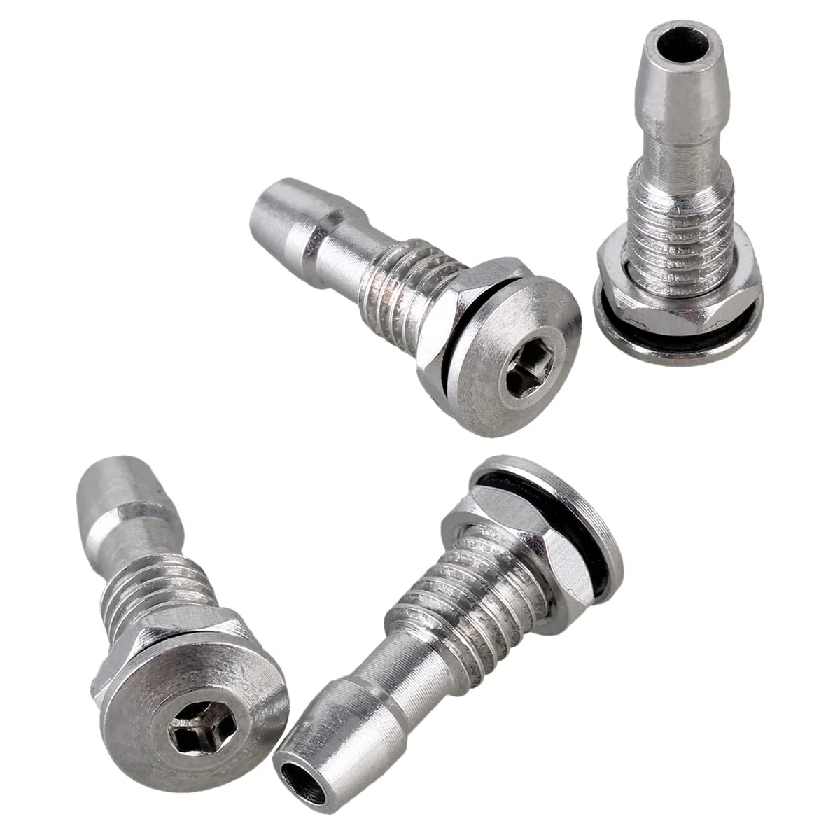 Mxfans 4X Presa Ugello Acqua Valvola M6 Argento per RC Barca FAI DA TE Collegamento