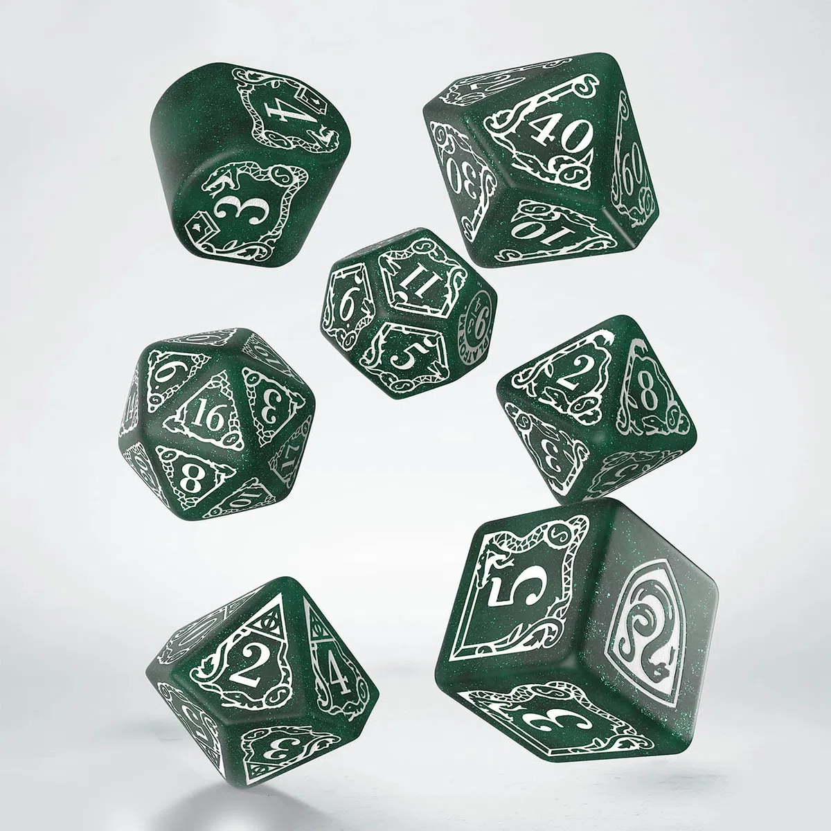 Q WORKSHOP Harry Potter pack dés Serpeverde Modern Dice Set - Verde (7)