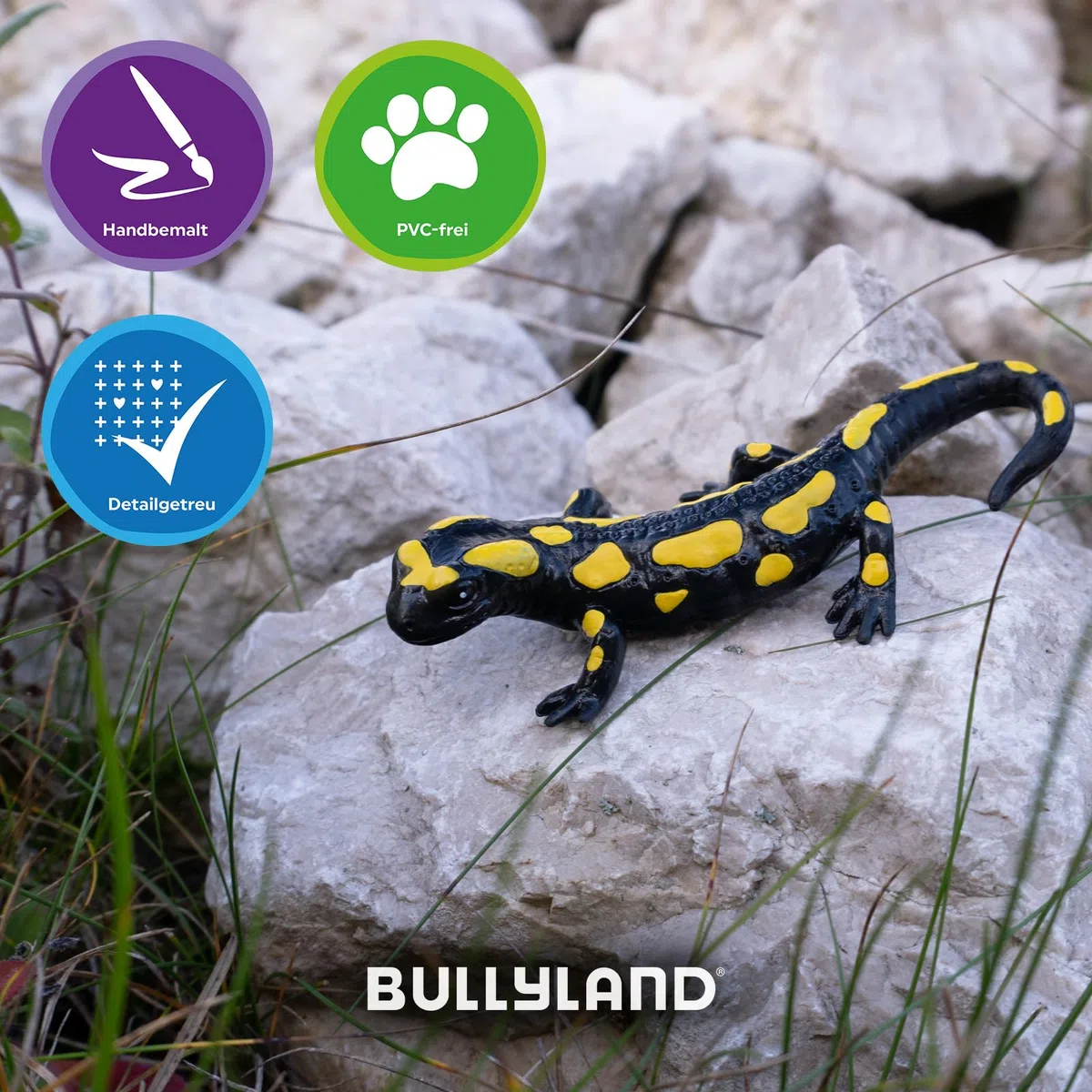 Bullyland 68493 - Serpenti/Anfibi - Salamandra Maculata (Confezione da 2)