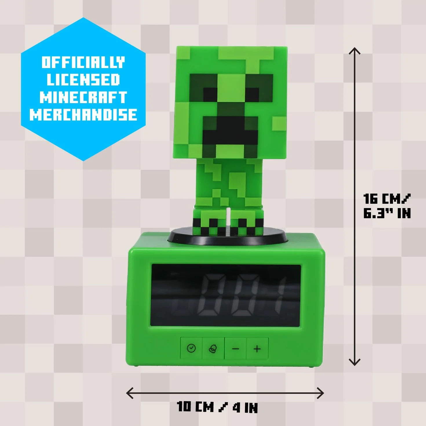 Paladone Sveglia Creeper Minecraft - Icona Ufficiale con Musica di Minecraft & Luce Notturna per Bambini & Adolescents, Accessorio per Stanza di Gioco, Regalo Novità per Fan Minecraft
