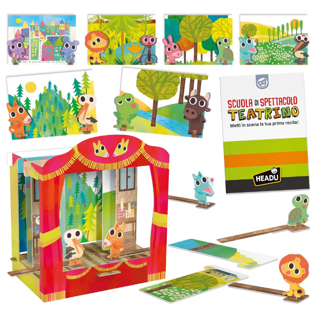 Headu Scuola Di Spettacolo Con Il Teatrino Metti In Scena La Tua Prima Recita It23653 Gioco Educativo Per Bambini 3-6 Anni Made In Italy