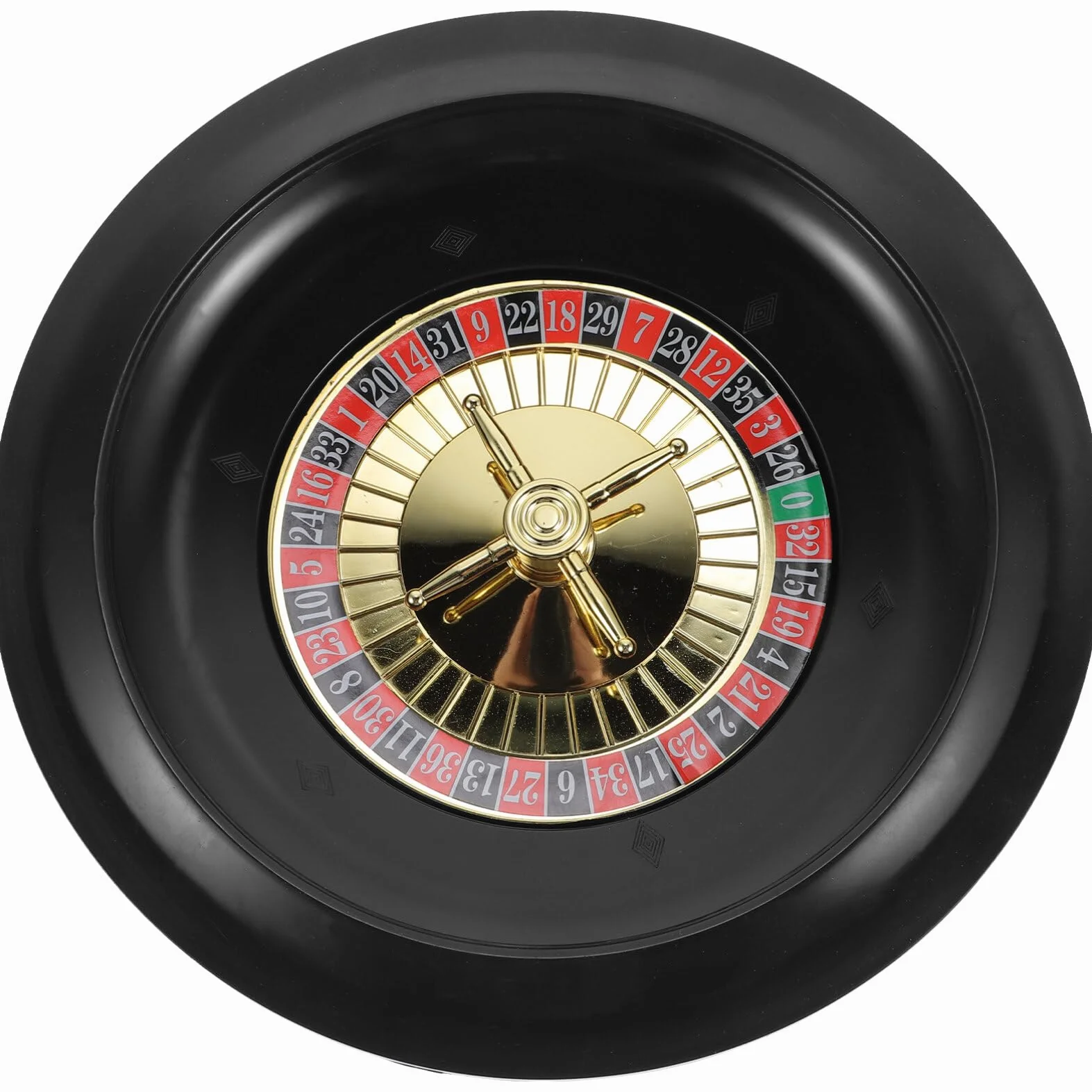 Ifundom Ruota della Roulette da 10 Pollici - Gioco da Poker da Tavolo Russo Rotante in Plastica - Prop per Feste