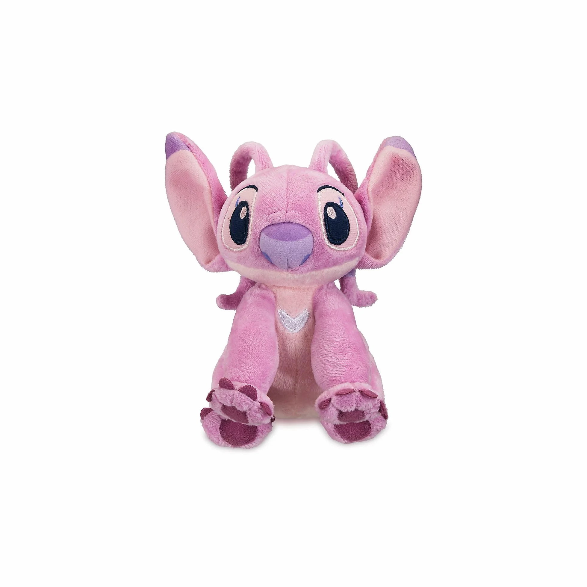 Disney Store Official Mini Peluche Angel con Imbottitura di Pallini, Lilo & Stitch, 17 cm, Peluche Piccolo da coccolare di Alieno Rosa, Adatto Anche a Neonati