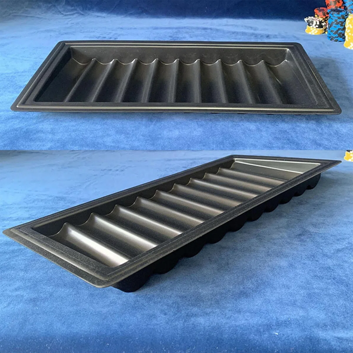 Casiino - Rack per fiches da poker, supporto per chip da gioco, resistente organizer modellato per giochi di carte, rack per riporre patatine fritte, design impilabile per serate in club e sale giochi