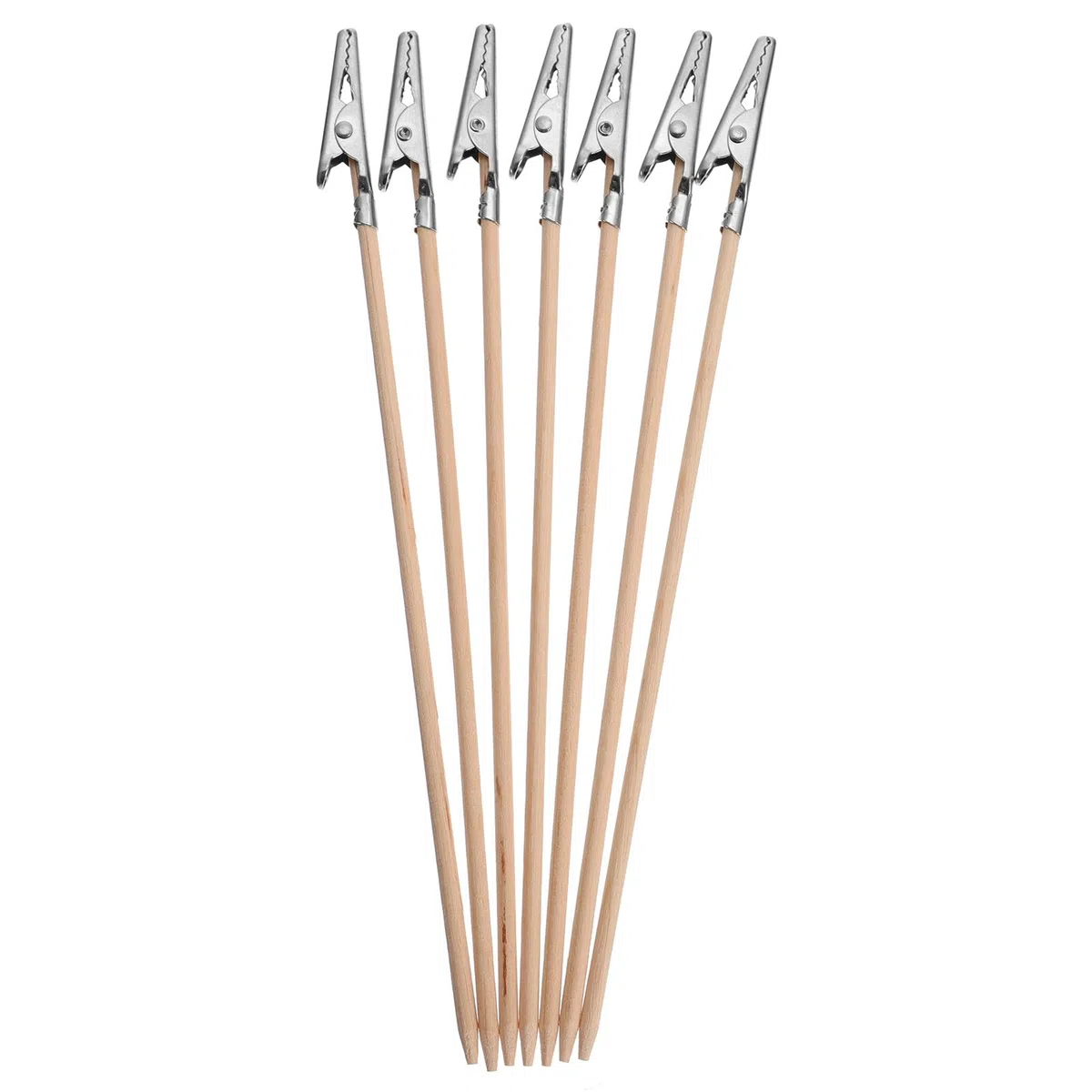 Tofficu Clip Coccodrillo e Spiedini di Bambù in Lega, 100 Pezzi, Morsetti per Modellismo e Lavori Manuali, Strumenti per Dipingere Modelli in Legno Fai da Te