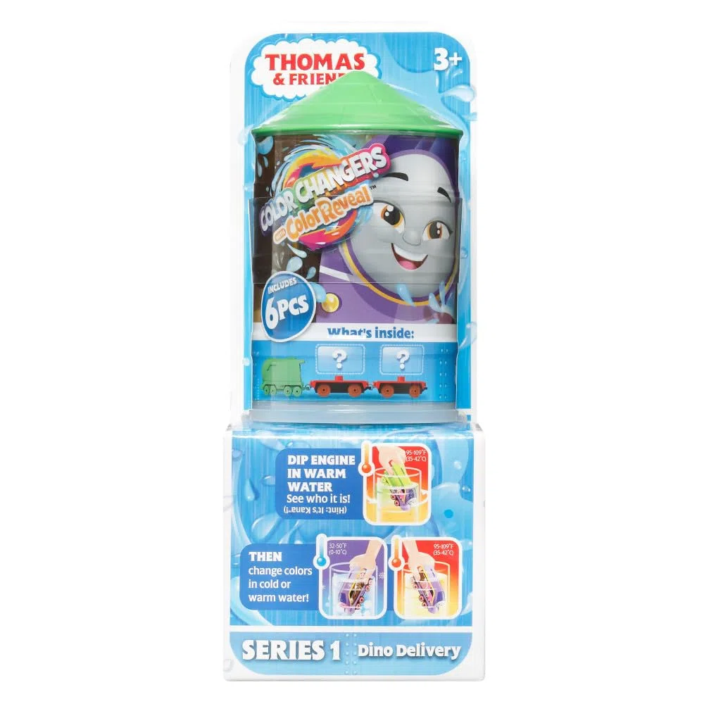 Thomas & Friends Il colore del giocattolo del treno rivela la consegna del dinosauro Kana per bambini dai 3 anni in su