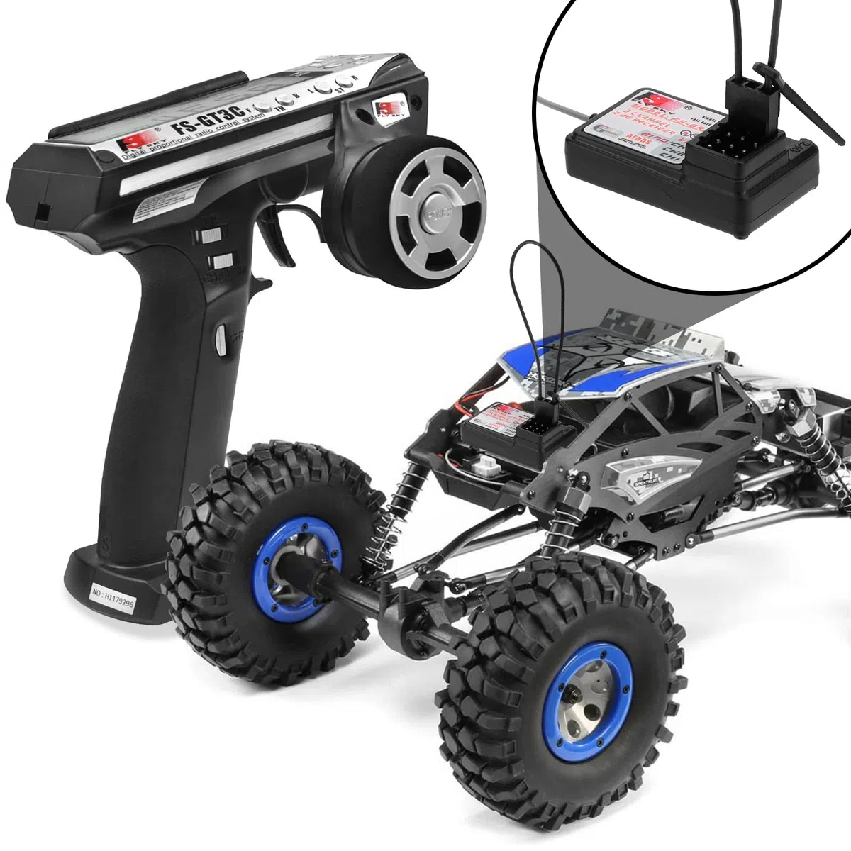 LiteBee Flysky FS-GR3E 3CH RC Ricevitore (2.4Ghz, AFHDS), per trasmittente FS-GT2 GT3 GT3B GT3C GR3C RC Car Boat