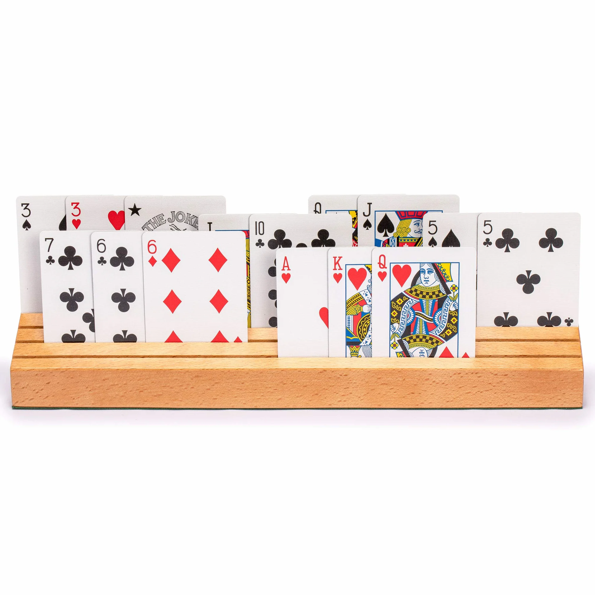 Yellow Mountain Imports, Porta Carte da Gioco XL in Legno Massello di Faggio - Set da 2